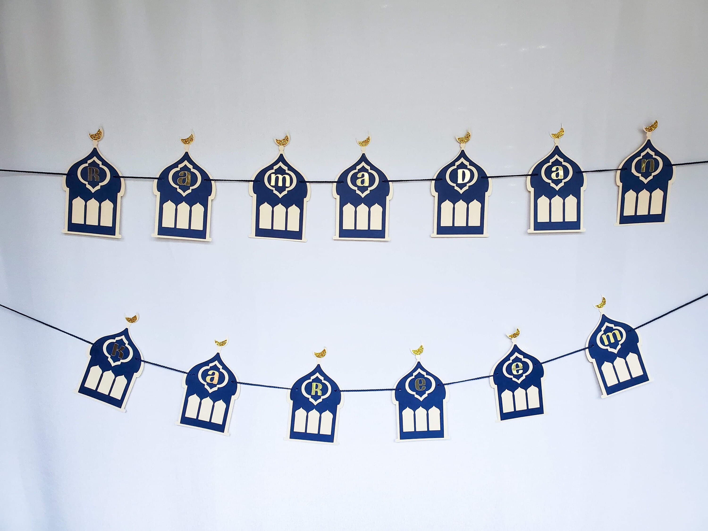 Mosque Ramadan Mubarak Garland Fireplace Mantel Decor, Muslim Eid Table Decoration - image 5