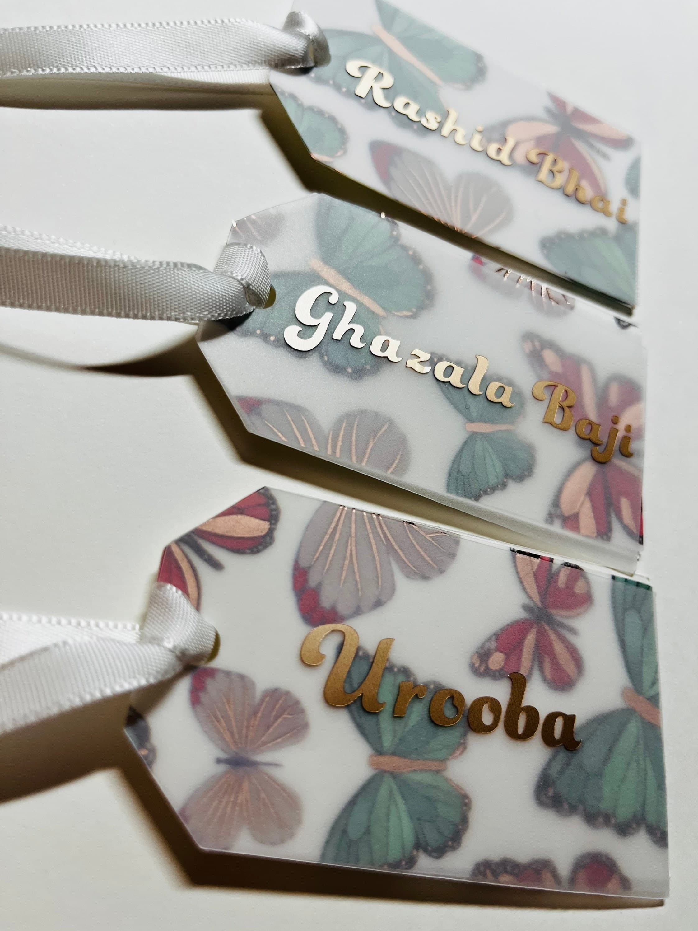 Personalized Vellum Name Tag, Vellum Place Card, Wedding Stationery, Vellum Foil Name Tag, Vellum Foiled Place Card Wedding - image 4