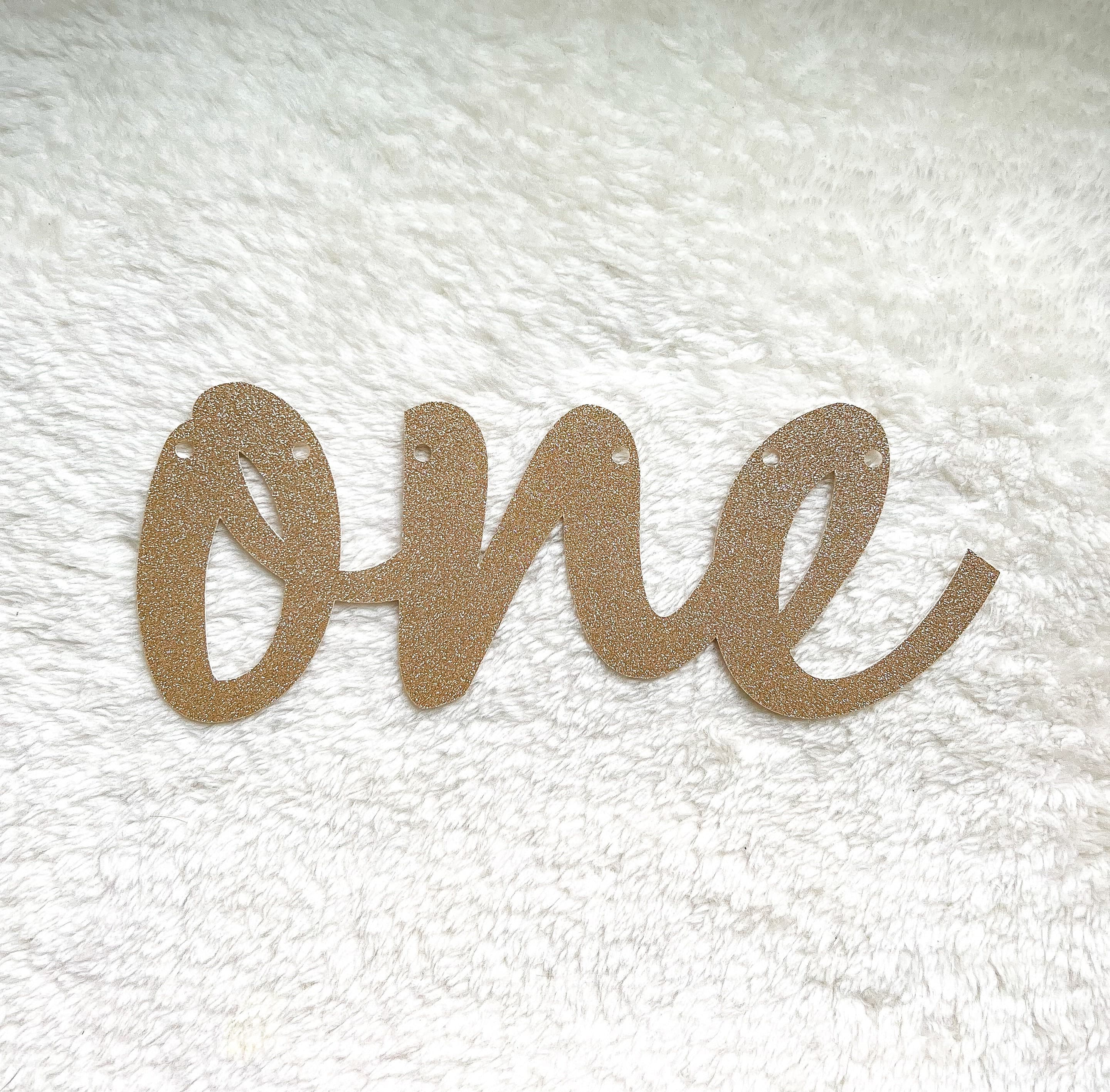 Gold Glitter High Chair One Banner, Cake Smash Photo Shoot Banner, Silver Glitter One Garland, HighChair Photoshoot - image 4
