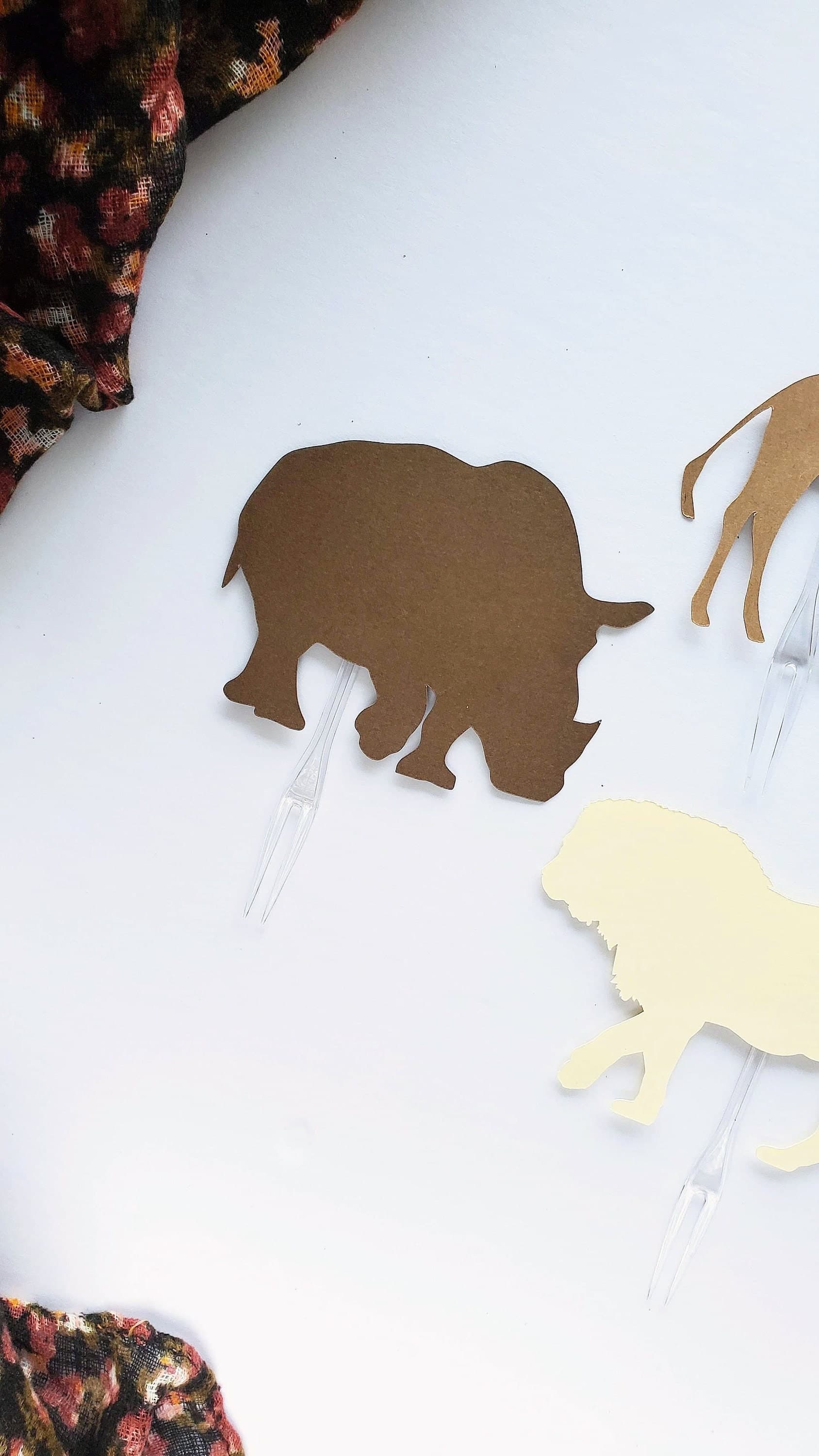 Animal Cupcake Toppers for a Safari Themed Baby Shower, Boy or Girl Jungle Theme Party, Jungle Decorations, Giraffe Lion Rhinoceros - image 4