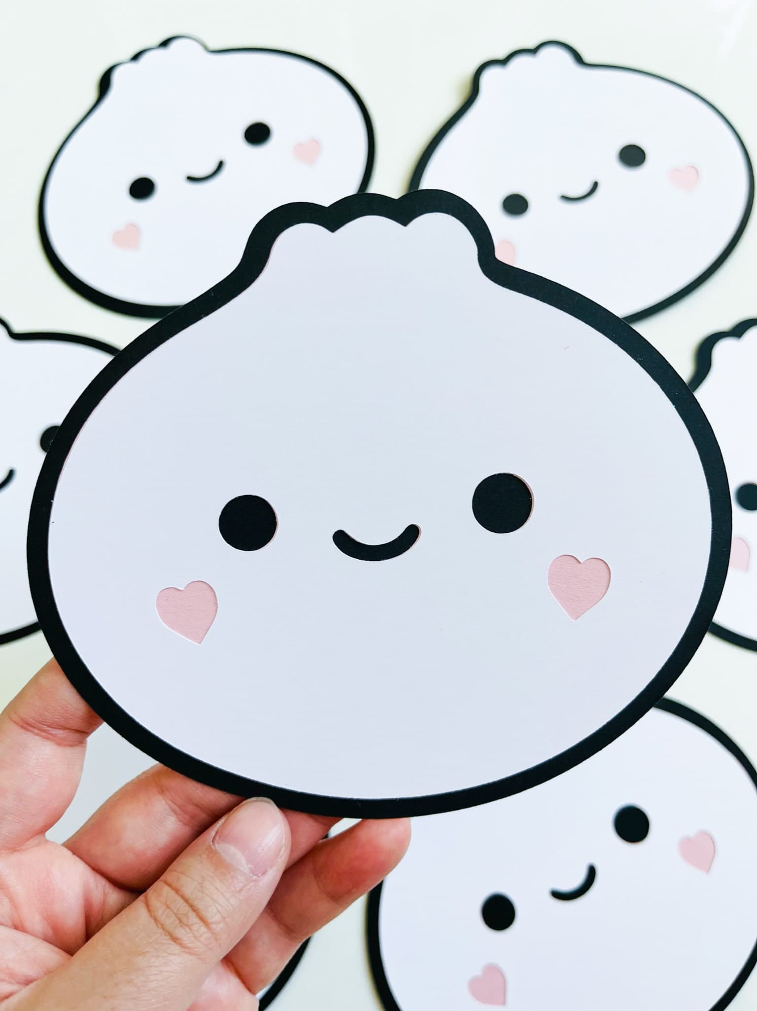 Layered Dumpling Die Cut For A Dumpling Baby Shower, Little Dumpling Party Decoration, Kawaii Asian Food Die Cut, Bao Baby Shower Party - image 3