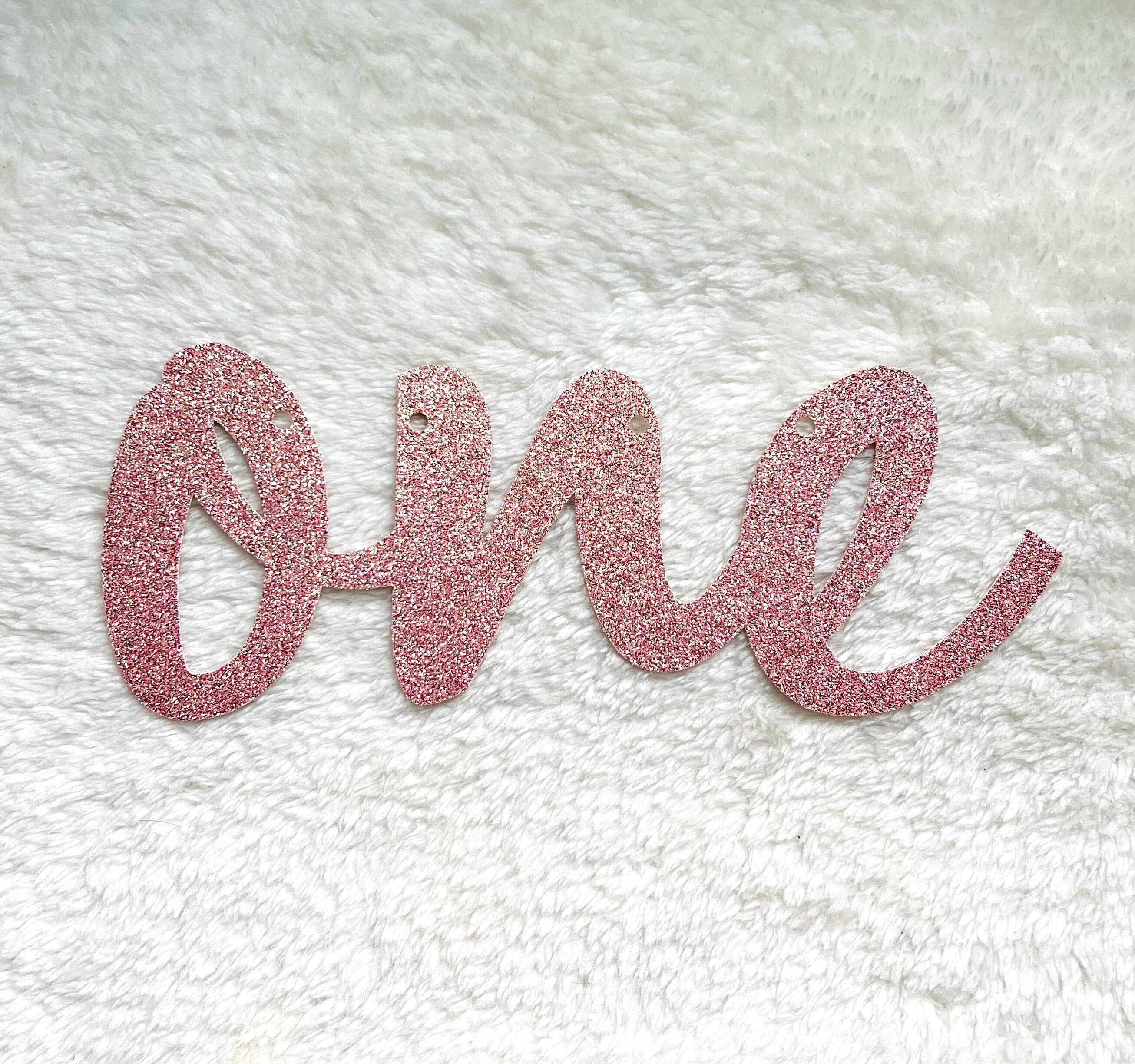 Gold Glitter High Chair One Banner, Cake Smash Photo Shoot Banner, Silver Glitter One Garland, HighChair Photoshoot - image 3