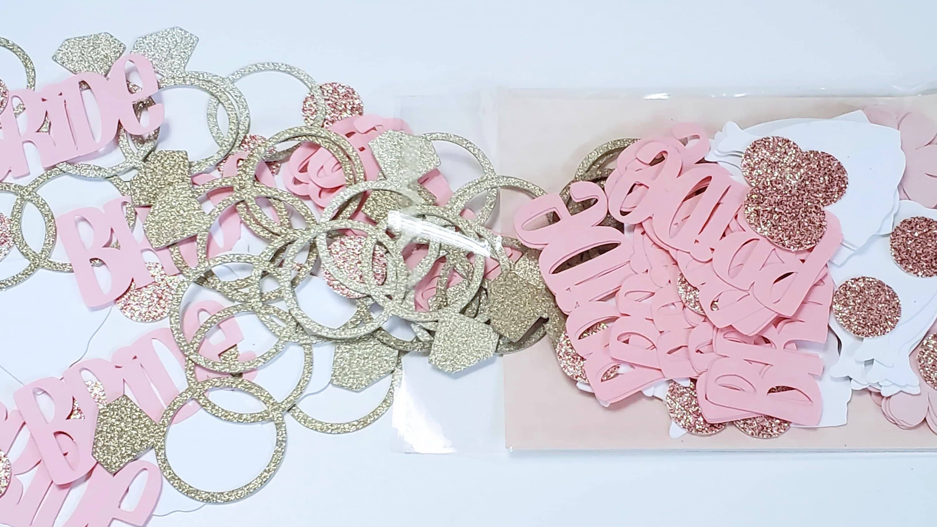 Bridal Shower Confetti for Bachelorette Party, Engagement Party Decorations, Wedding Reception Confetti for Dessert Table, Bride To Be Decor - image 3