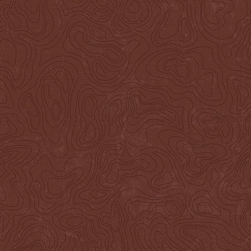 U.S. National Parks Cotton Fabric by the Yard - Topographic Brown - Riley Blake C13293-BROWN