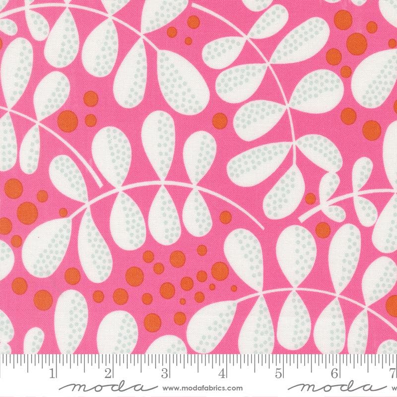 Modern Cotton Fabric by the Yard - Balisong Fern Fiesta Hibiscus - Zen Chic for Moda 11663-14 - image 3