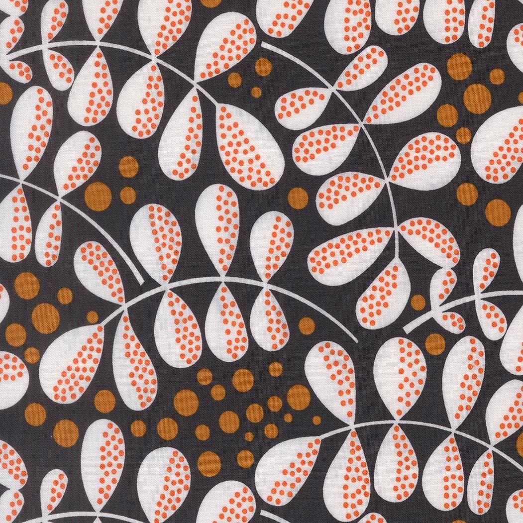 Modern Cotton Fabric by the Yard - Balisong Fern Fiesta Midnight - Zen Chic for Moda 11663-12