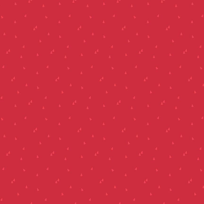 Winter Cotton Fabric by the Yard - Seasonal Basics Trees Red - Riley Blake C654-RED