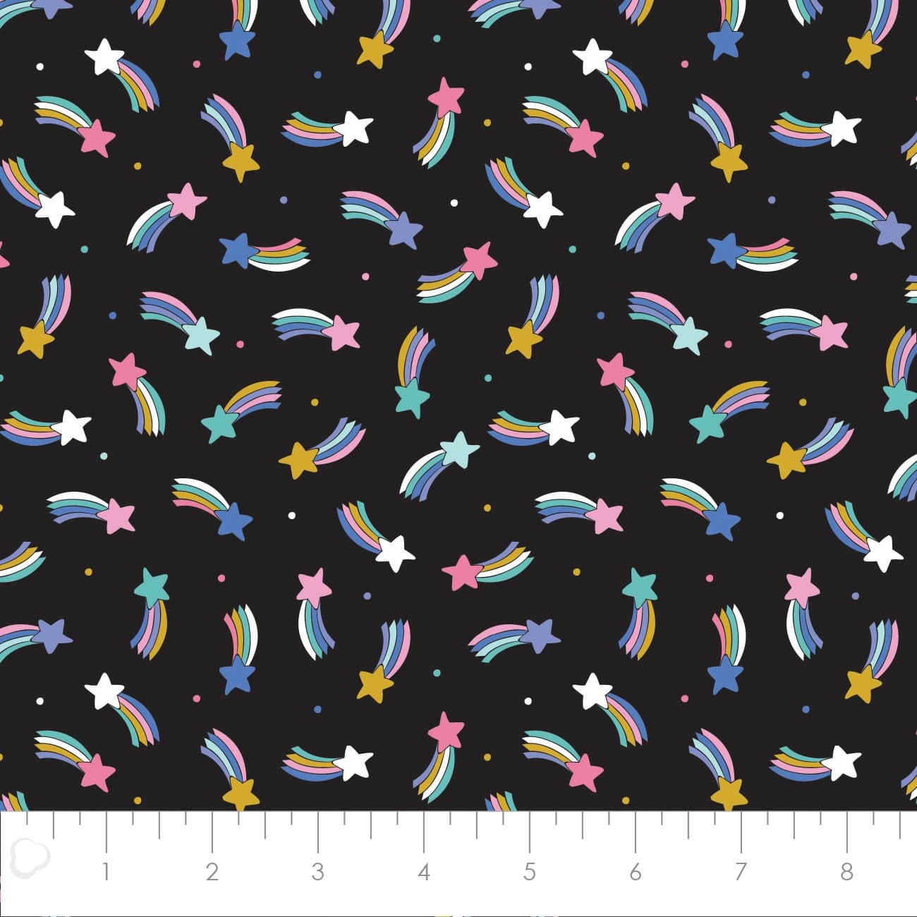 Shooting Star Cotton Fabric by the Yard - It Girl Shooting Star Black - Camelot 50220205-1 - image 3