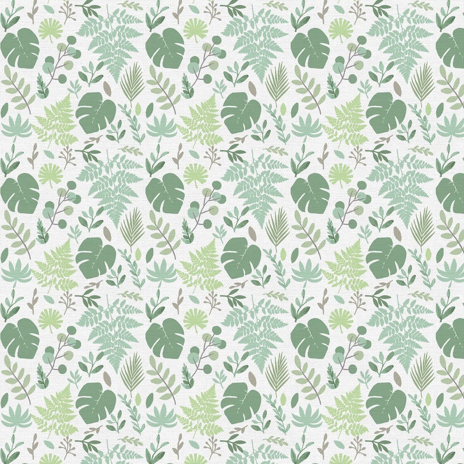 Boho Baby Cotton Fabric by the Yard - Jungle Baby Forest Leaves - Paintbrush Studio 120-21943