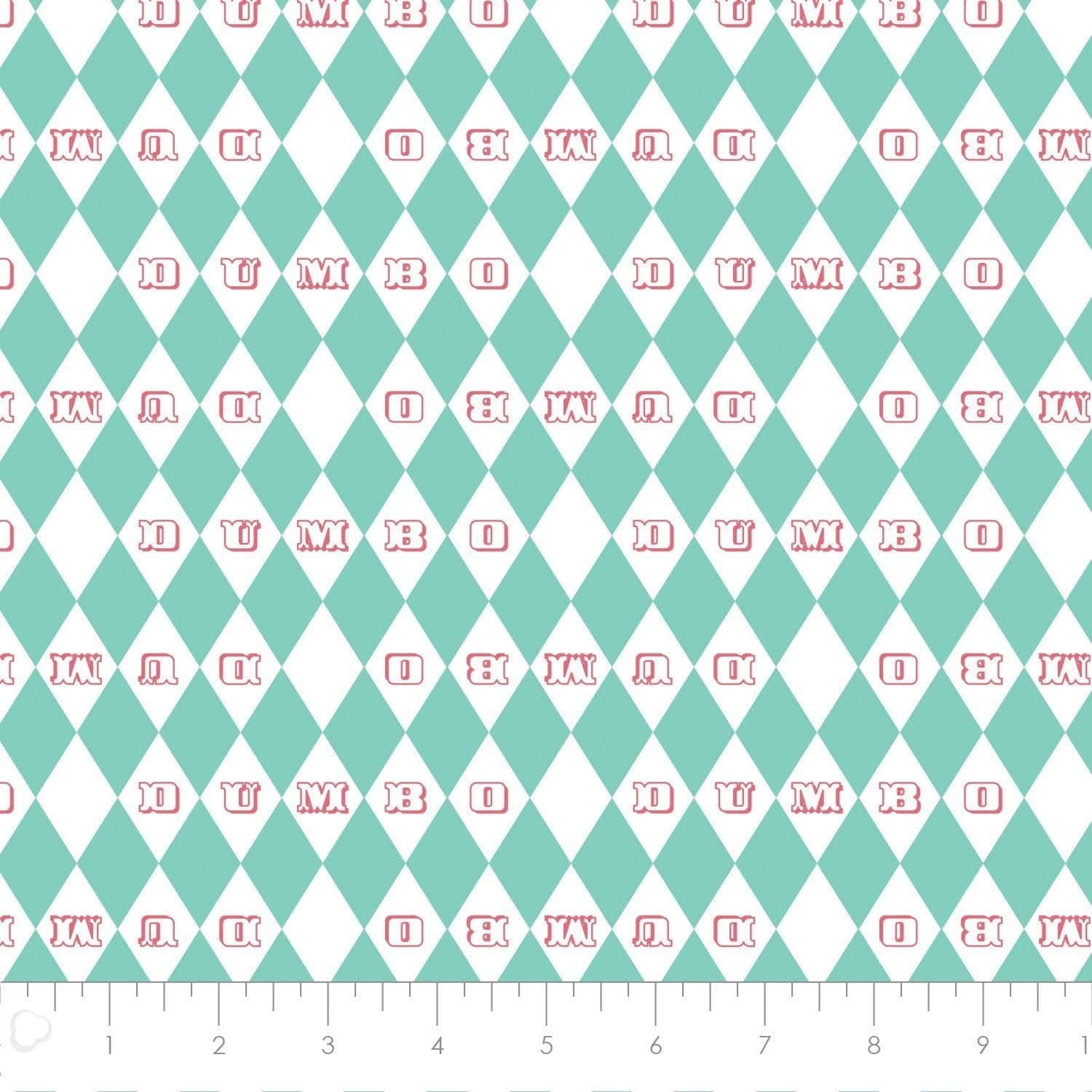 Dumbo Fabric by the Yard - In the Circus Collection - Argyle Turquoise - Camelot 85160202-2