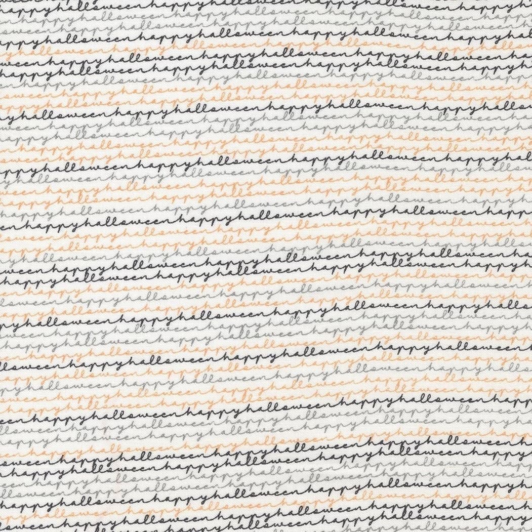 Halloween Cotton Fabric by the Yard - Late October Happy Halloween Vanilla Multi - Sweetwater for Moda 55593-11