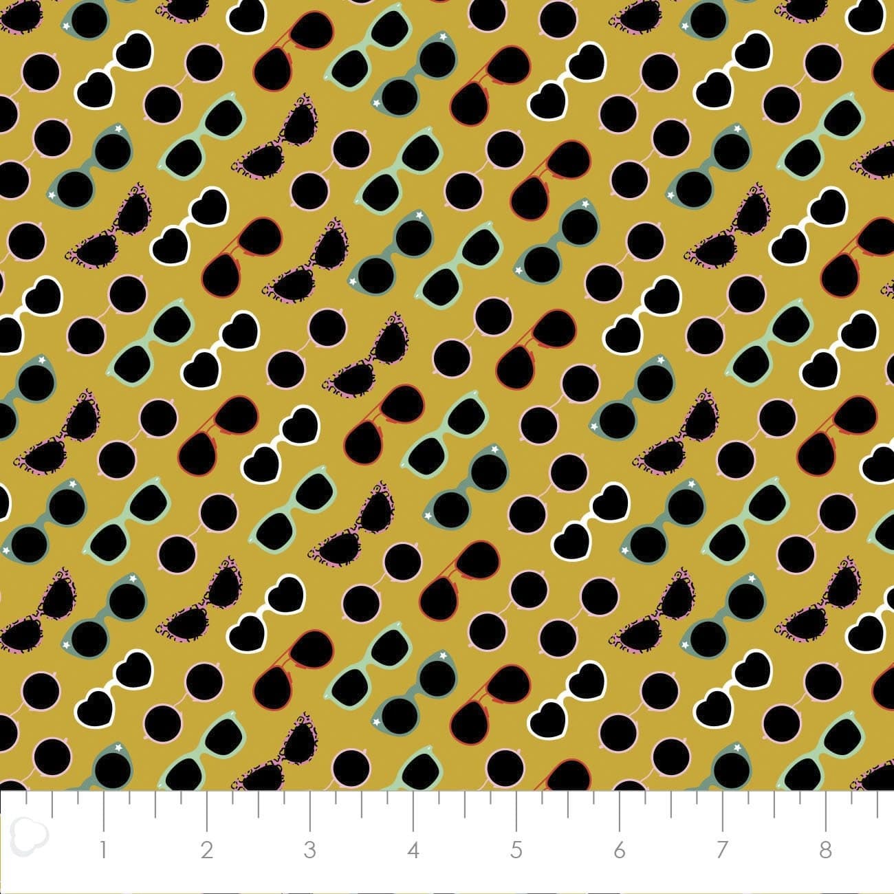 Sunglasses Cotton Fabric by the Yard - Retro Sunnies - Camelot 50210908-1 - image 3