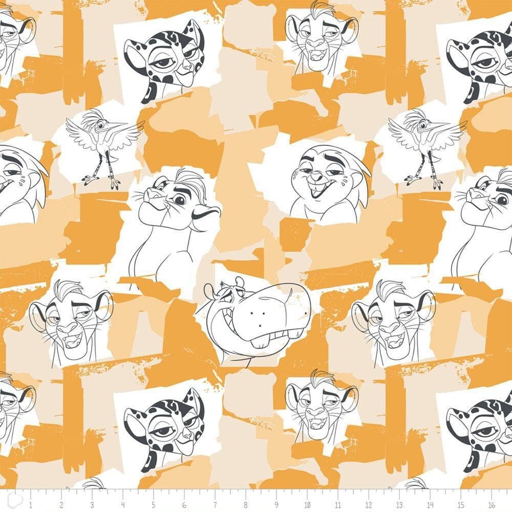 The Lion Guard Fabric by the Yard - Team Roar Orange - Camelot 85250104-6 - image 3