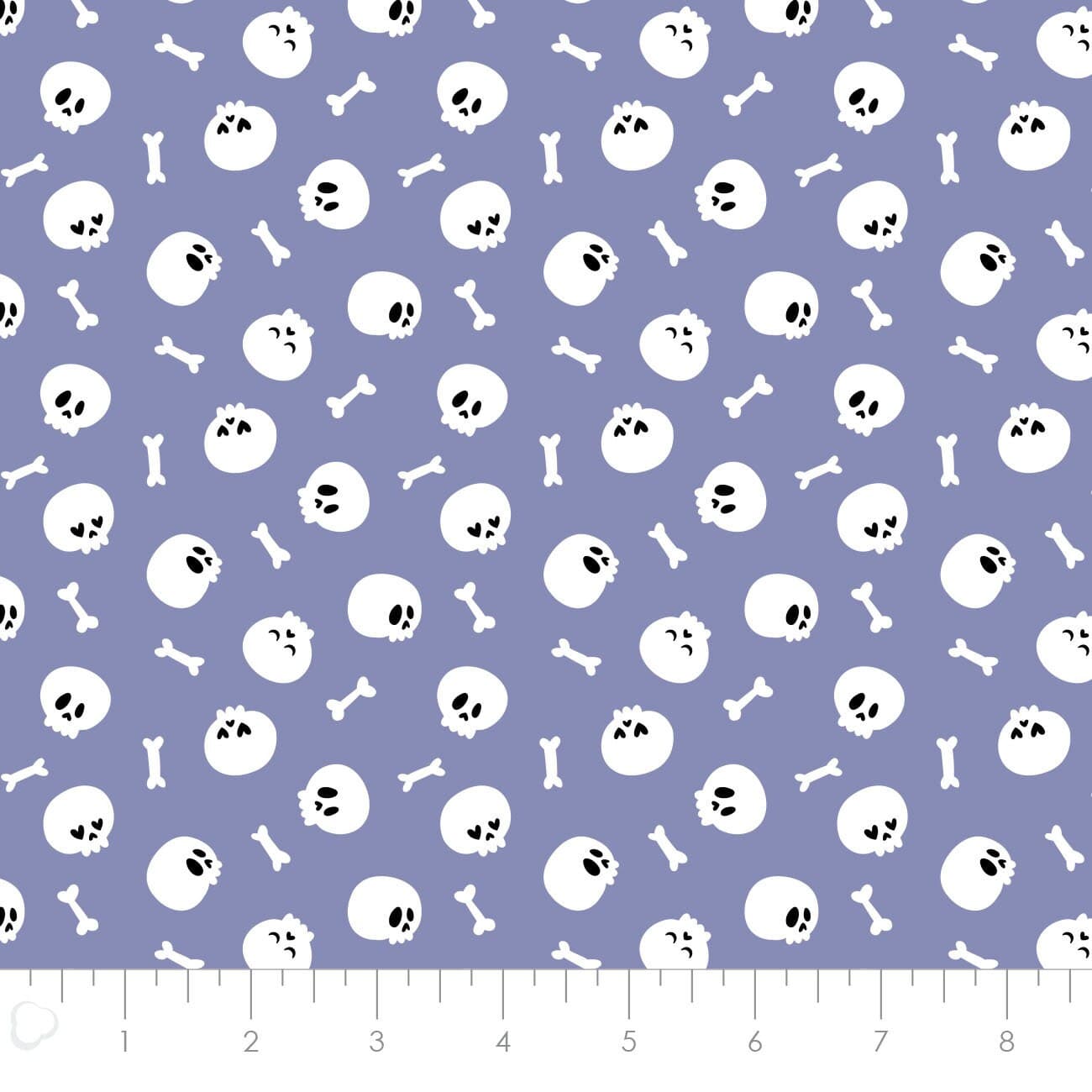 Skull Halloween Cotton Fabric by the Yard - Spellbound Bad to the Bone Light Purple - Camelot 21220704-1 - image 3