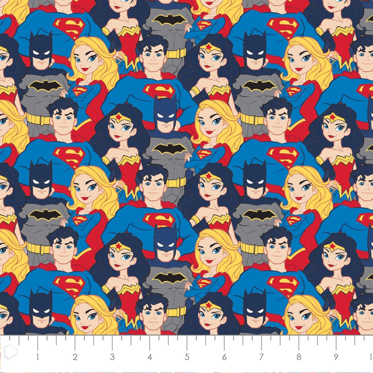 DC Comics Cotton Fabric by the Yard - Justice League Stacked Heroes - Camelot 23421463-4 - image 3