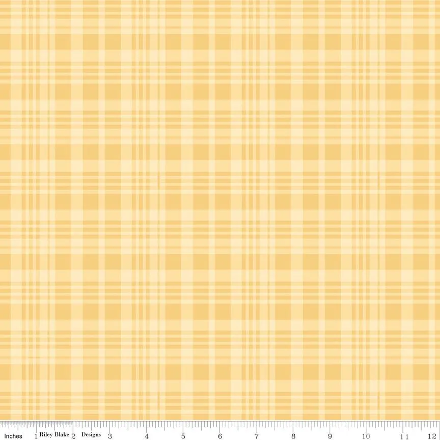 Plaid Cotton Fabric by the Yard - Winnie the Pooh Plaid Yellow - Echo Park Paper Co. for Riley Blake C17005-YELLOW - image 3