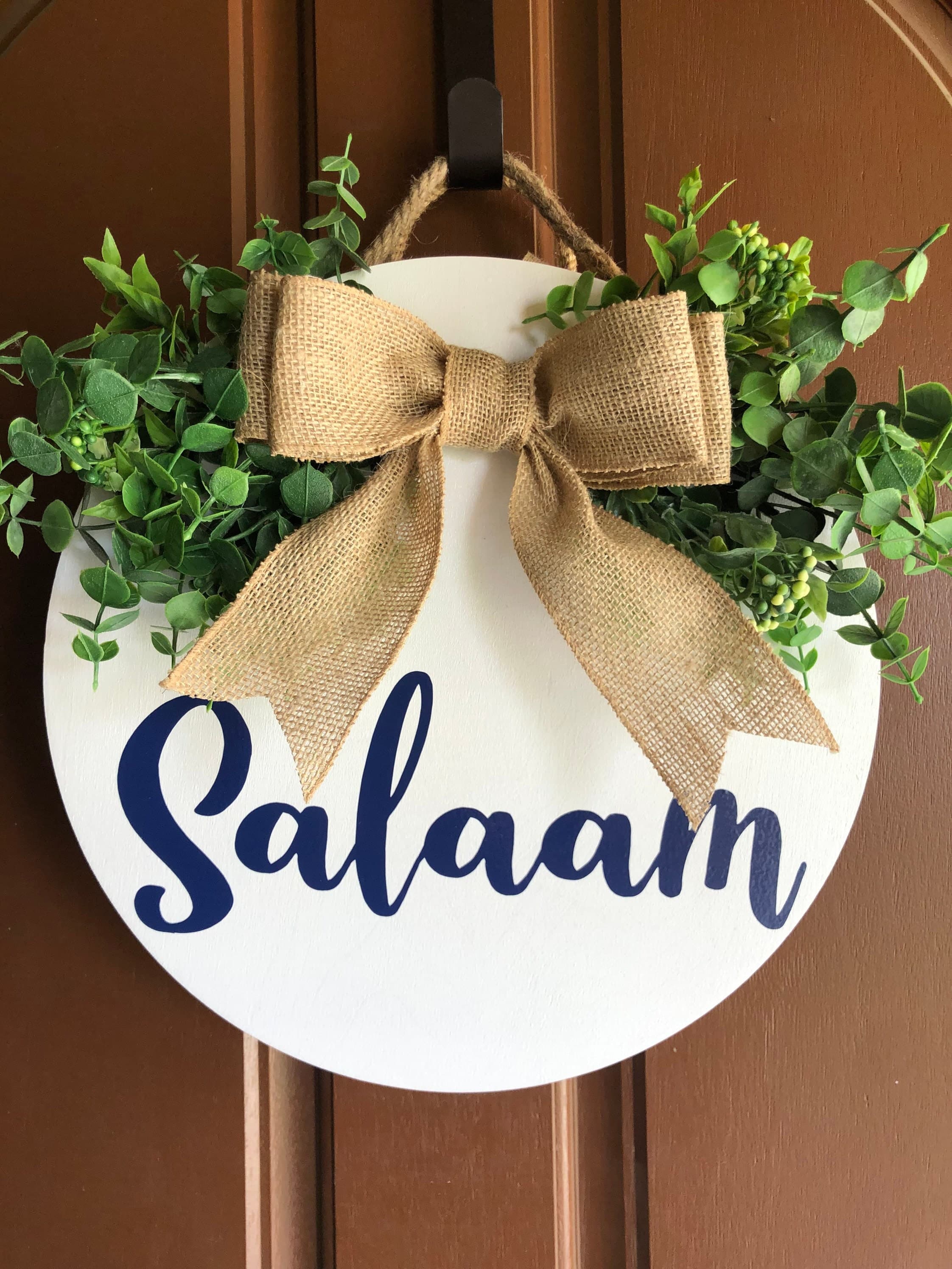 Salaam Door Hanger, Muslim door decor, Islamic Gift, Hello Salam Door Sign, Salaam Sign, House Warming Gift, Eid Gift. Muslim home decor. - image 4