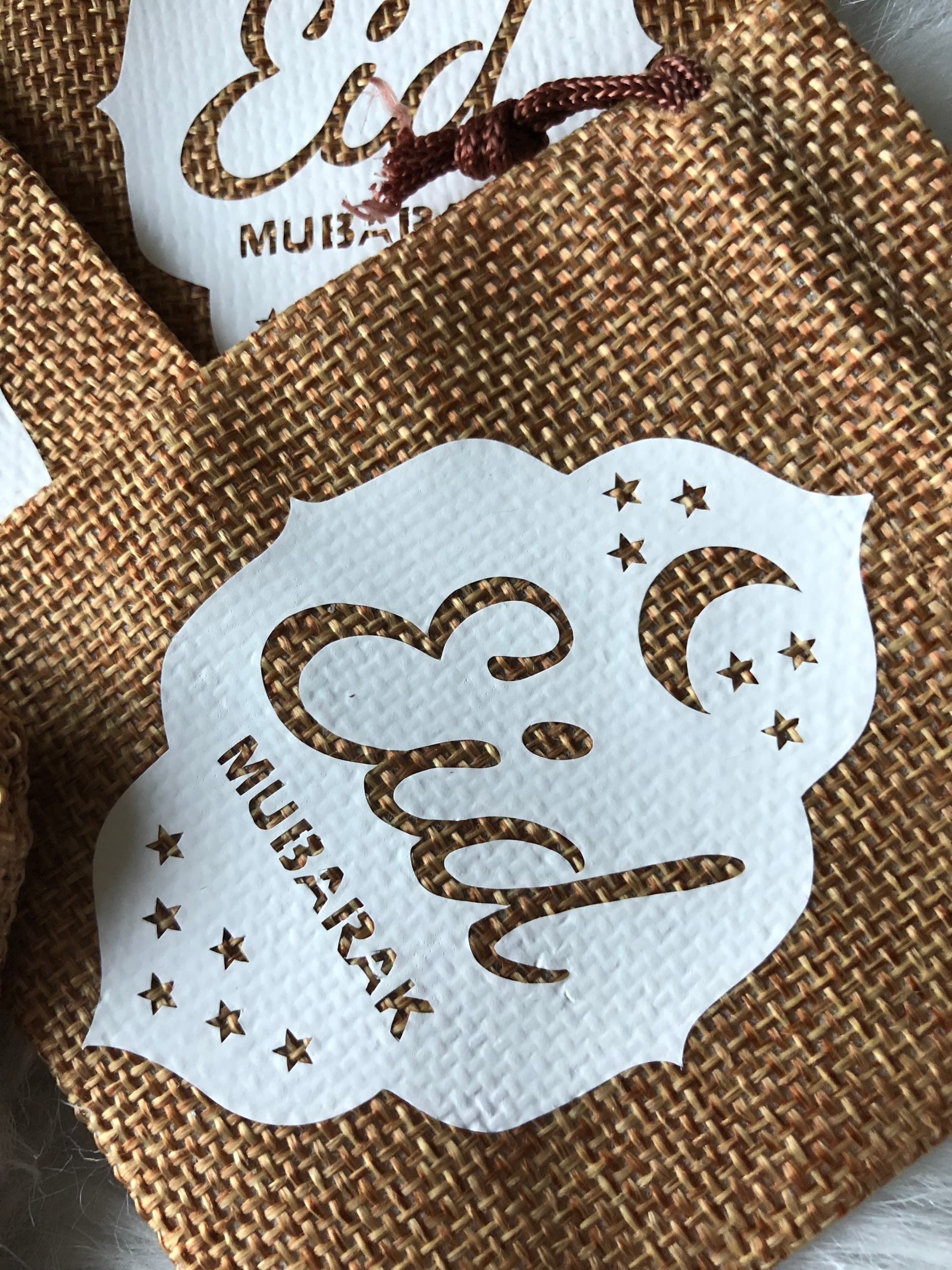 Eidi burlap favor bag. Eid punches. Eid Mubarak. Eid party favor bags. - image 3