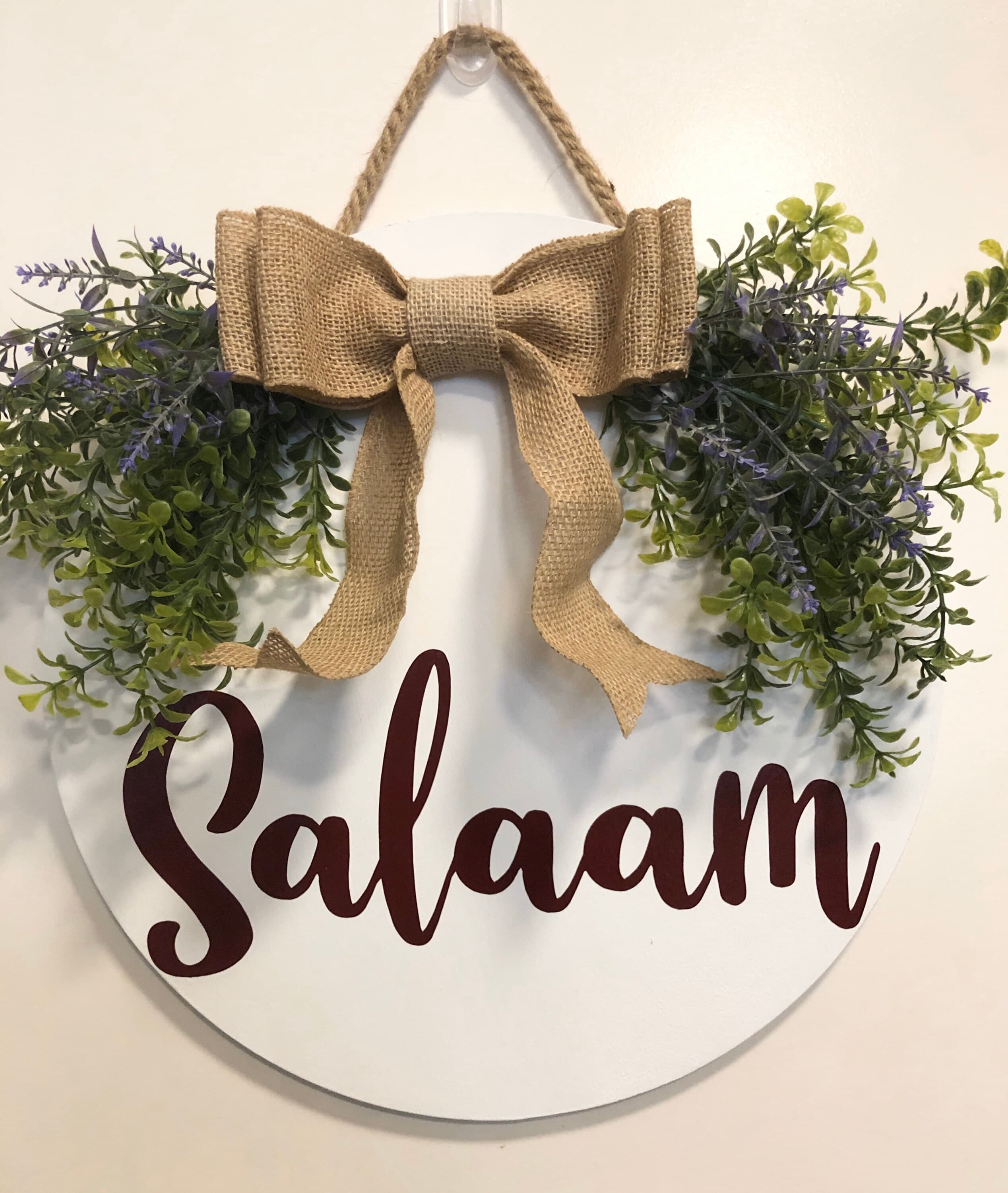 Salaam Door Hanger, Muslim door decor, Islamic Gift, Hello Salam Door Sign, Salaam Sign, House Warming Gift, Eid Gift. Muslim home decor. - image 5