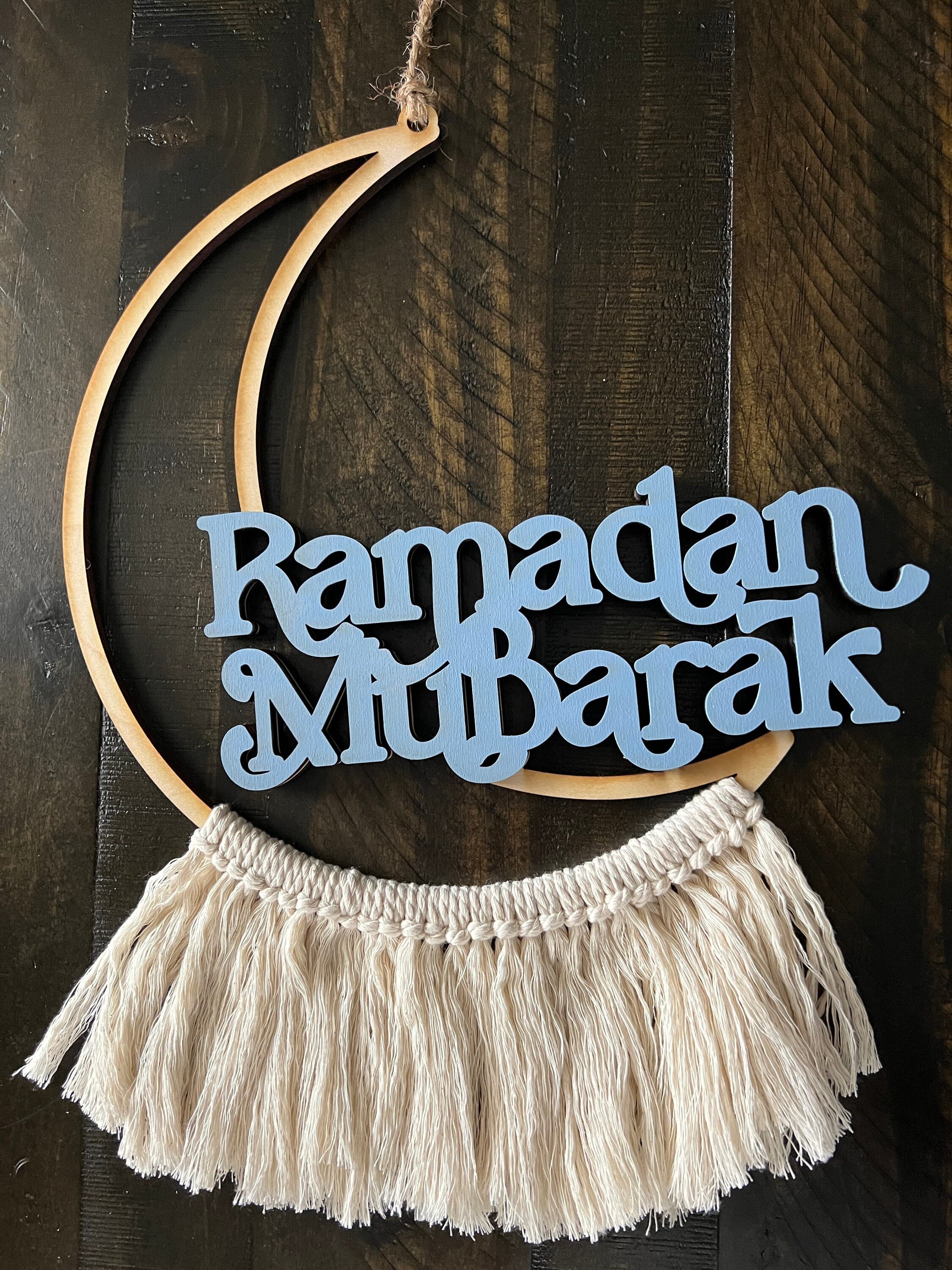 Rope Fringe Ramadan Mubarak Decoration Eid Mubarak Eid Decoration Muslim Gift DIY Craft