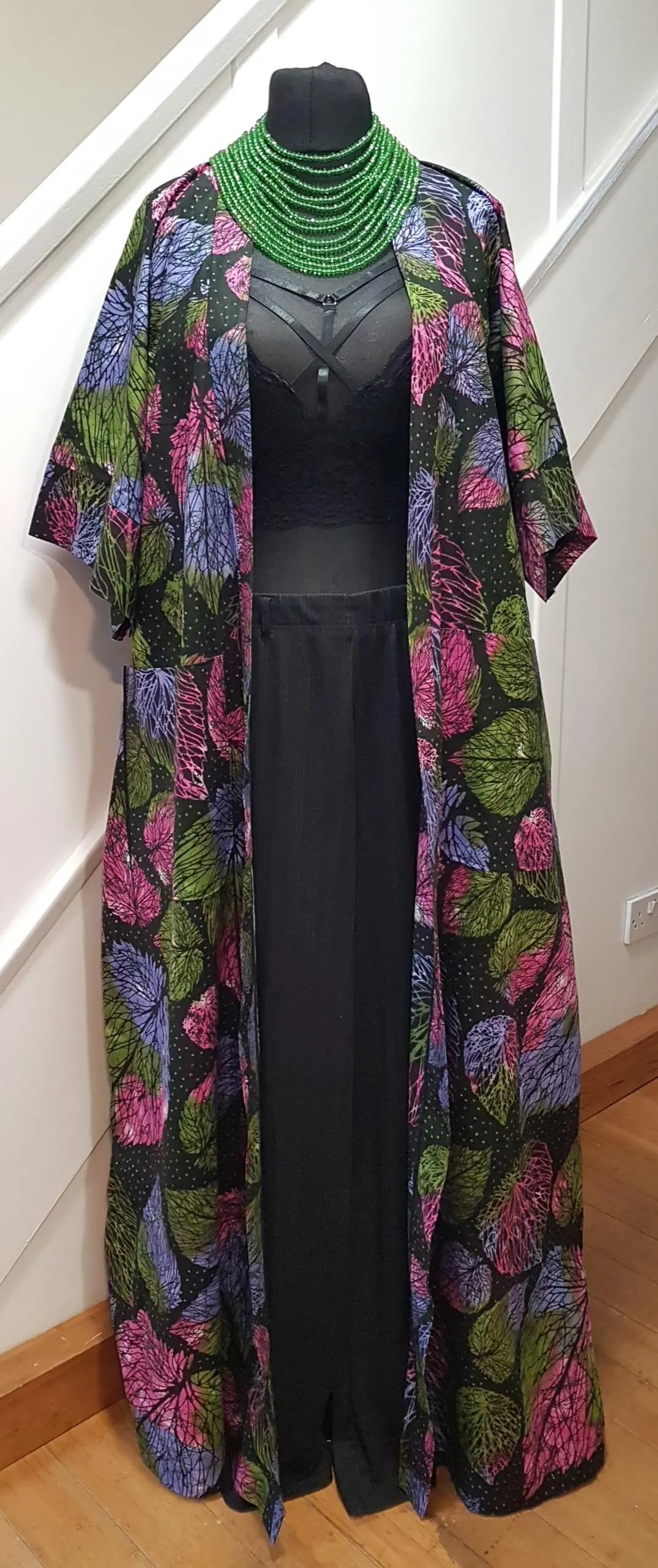 stylish handmade Ankara kimono jacket