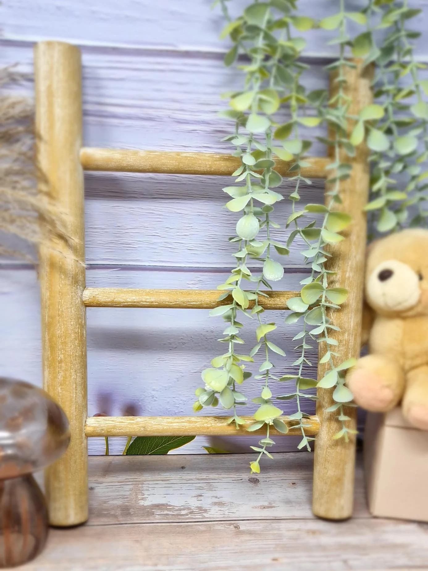 Mini Wooden Decorative Ladder, Rustic Farmhouse Home Decor