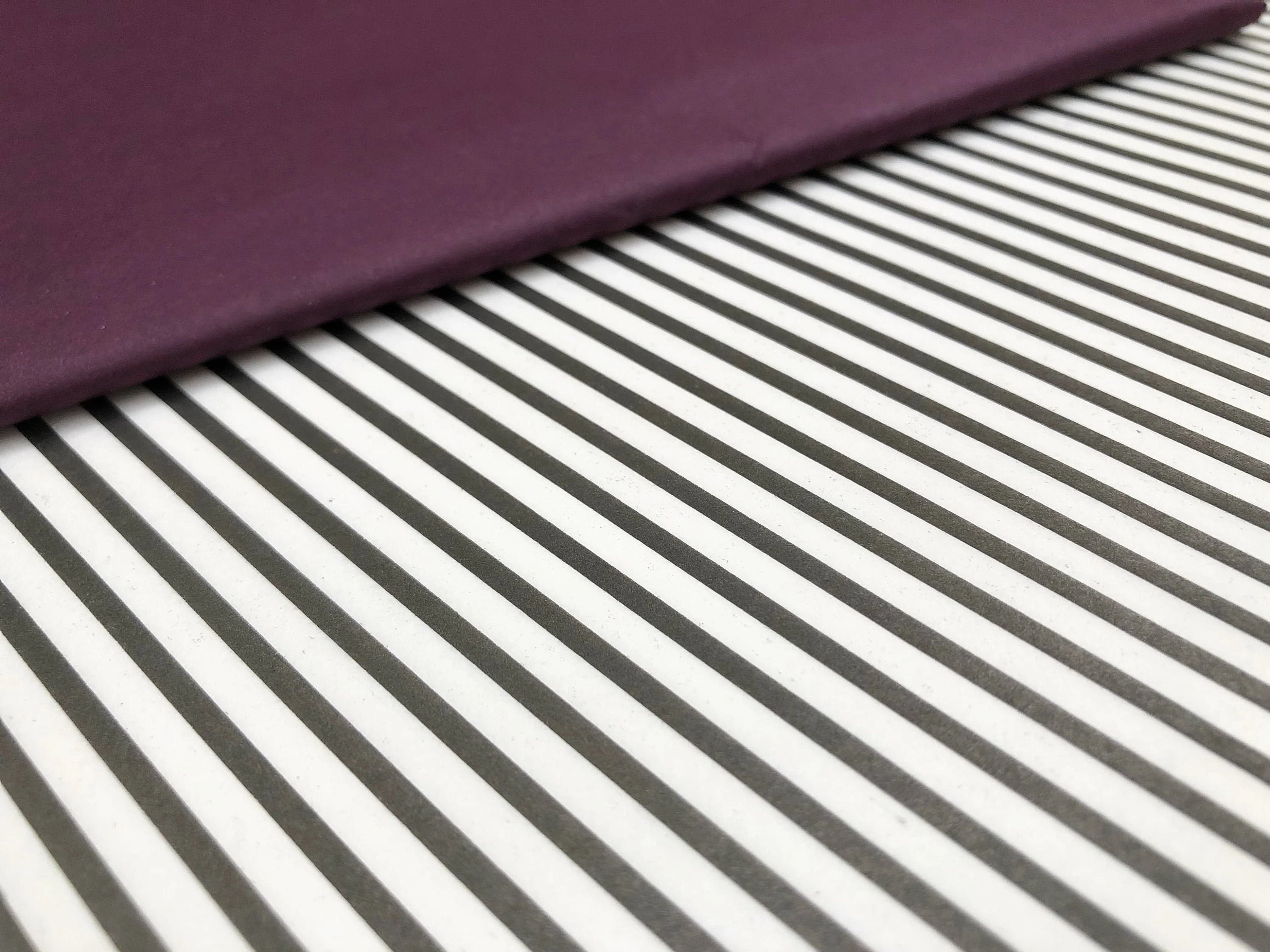 Black & White Stripe Tissue Paper - Luxury Gift Wrapping, Scrapbooking (x5) - image 5