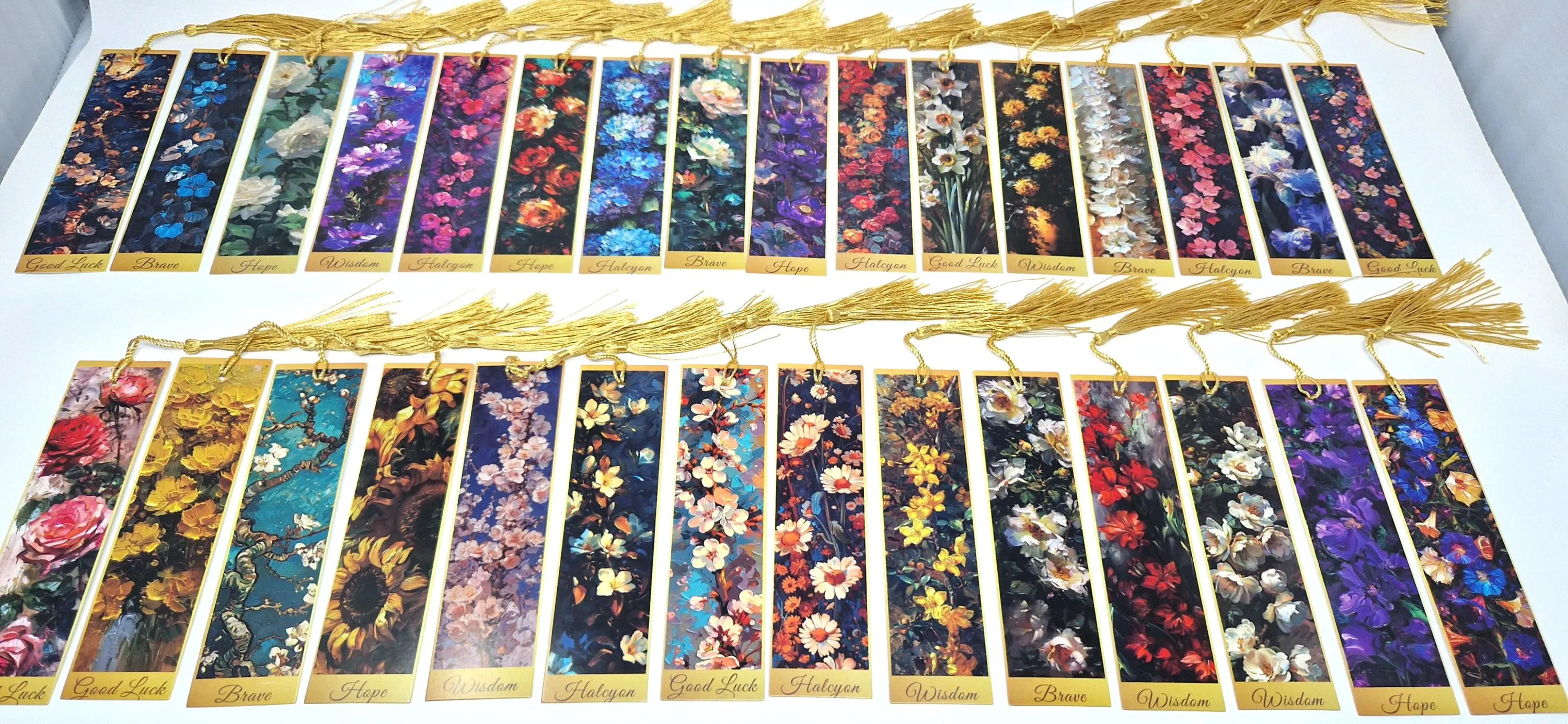 Monet Garden artist inspired metal bookmark Exquisite Card Bookmarks with Tassel - image 4