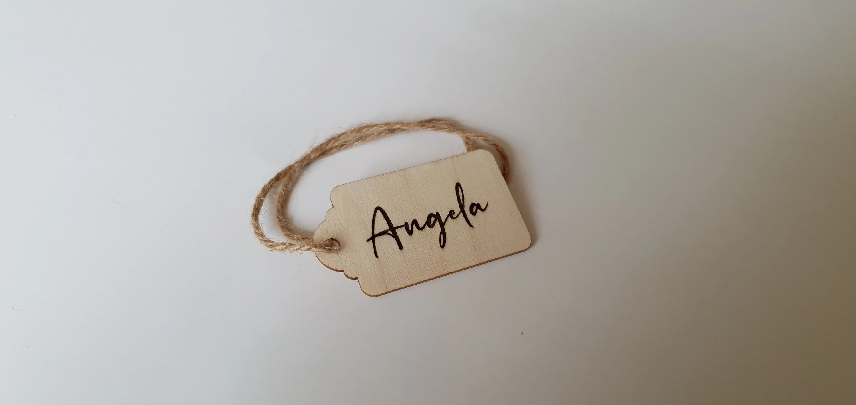 Personalized Engraved Wooden Gift Tags with Twine (2.3") - image 4
