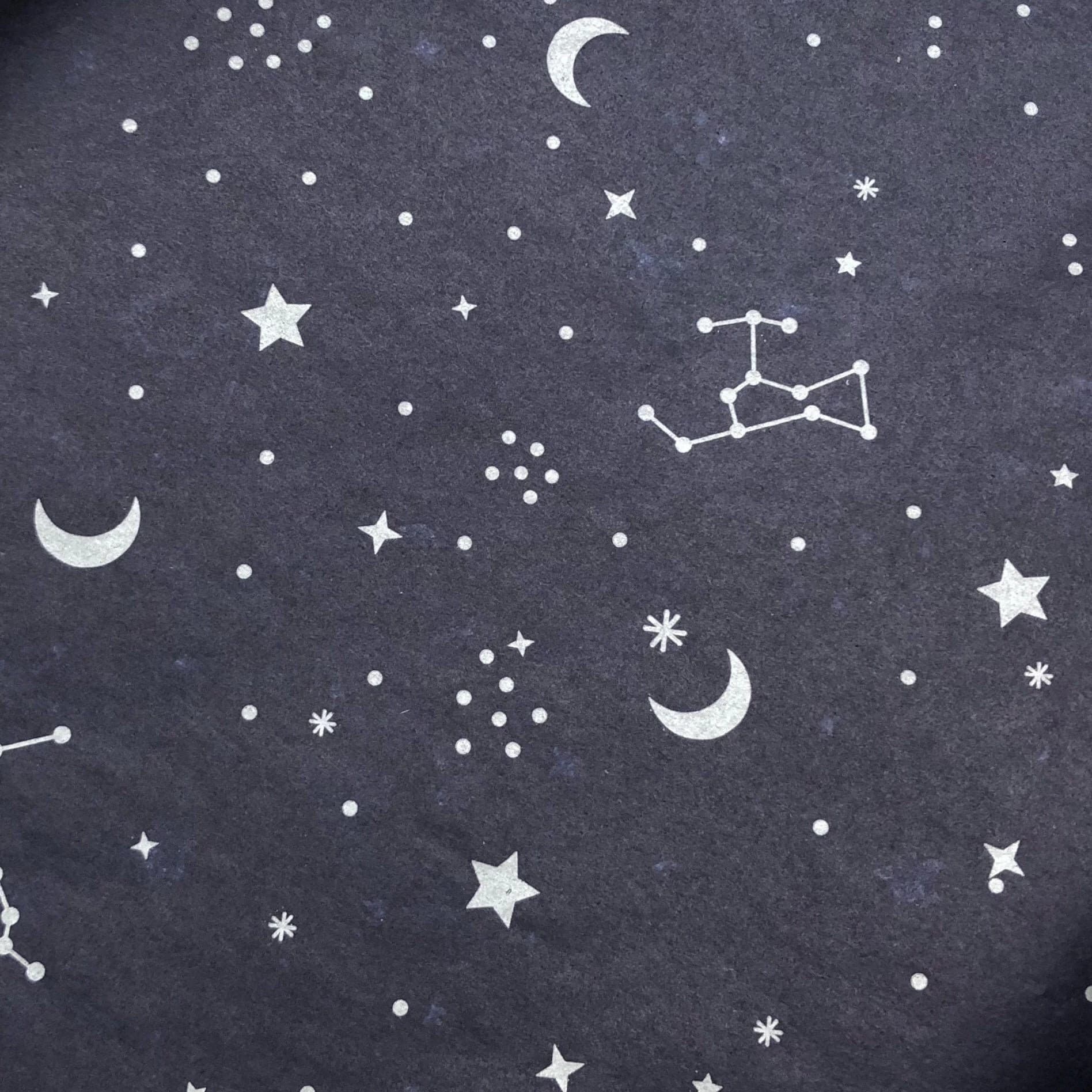 Midnight Blue Star Constellation Tissue Paper - Celestial Gift Wrap, 5 Sheets - image 3