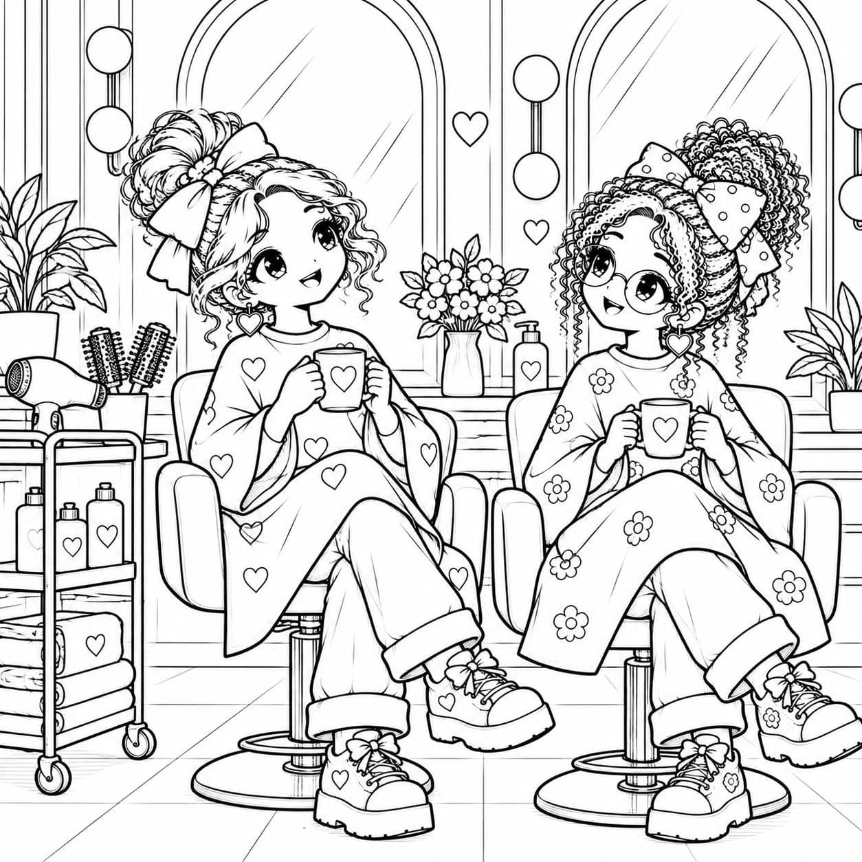Cozy Little Moments Best Friends Colouring Book (Digital Download), Friendship Colouring