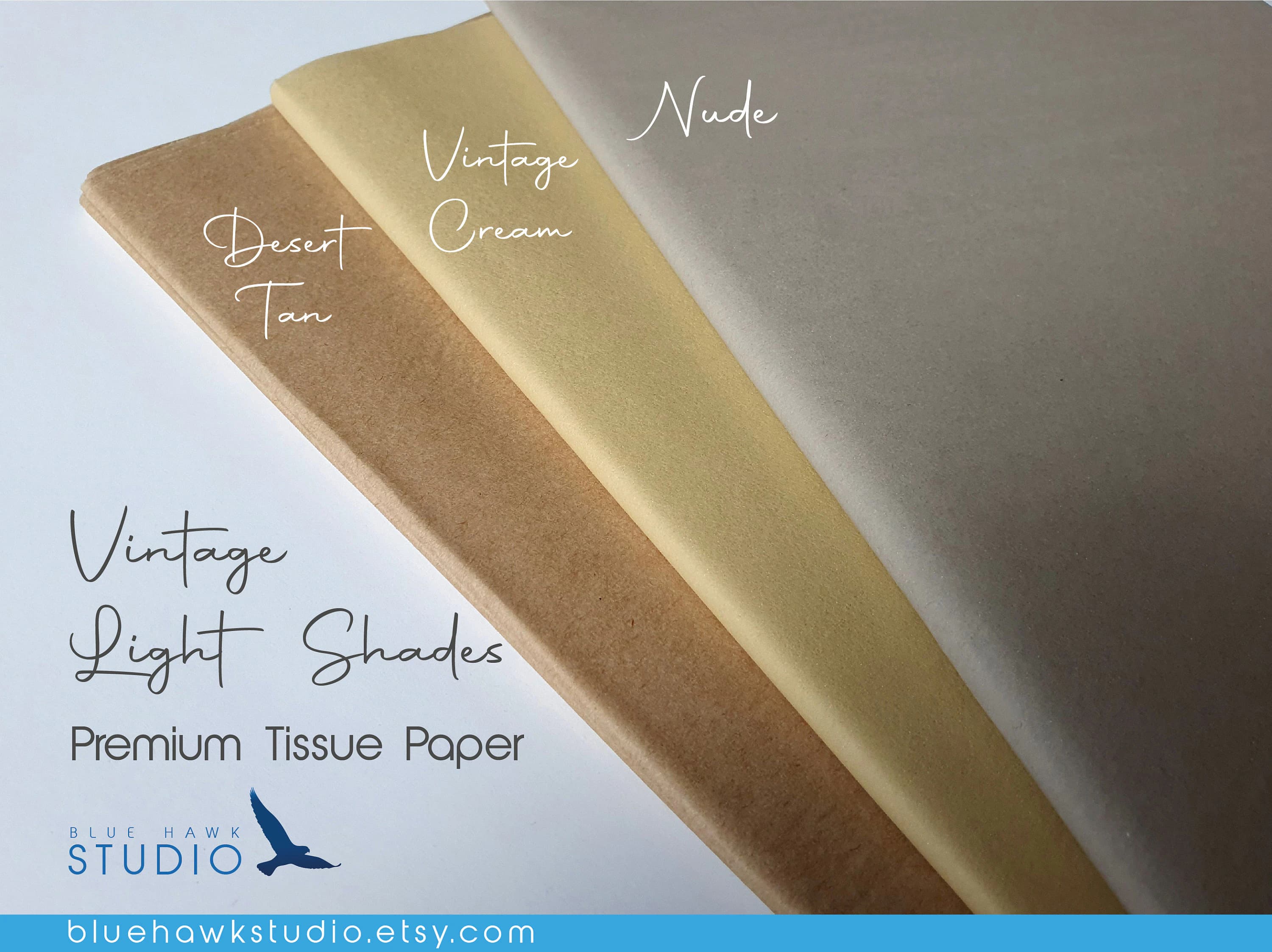 Vintage Tissue Paper, 10 Premium Sheets - Gift Wrap, Crafts - image 3