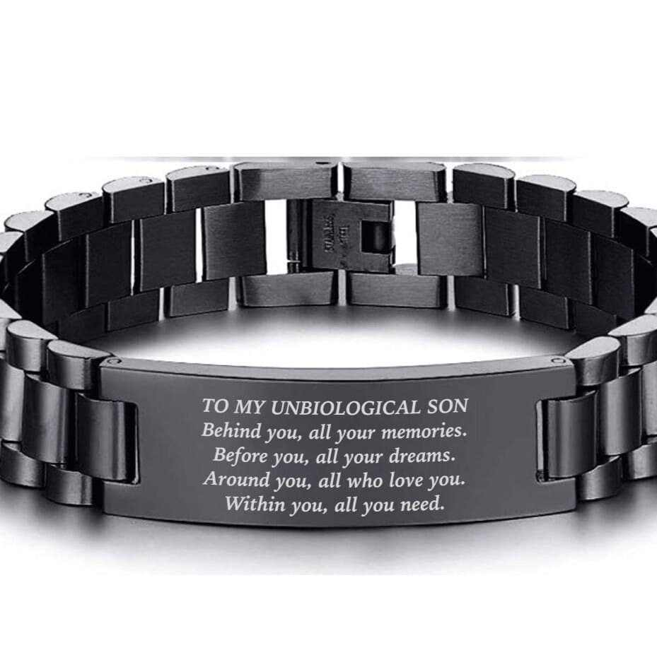 Personalized Unbiological Son Gift To My Unbiological Son Christmas Gift Unbiological Son Graduation Birthday Son Bracelet