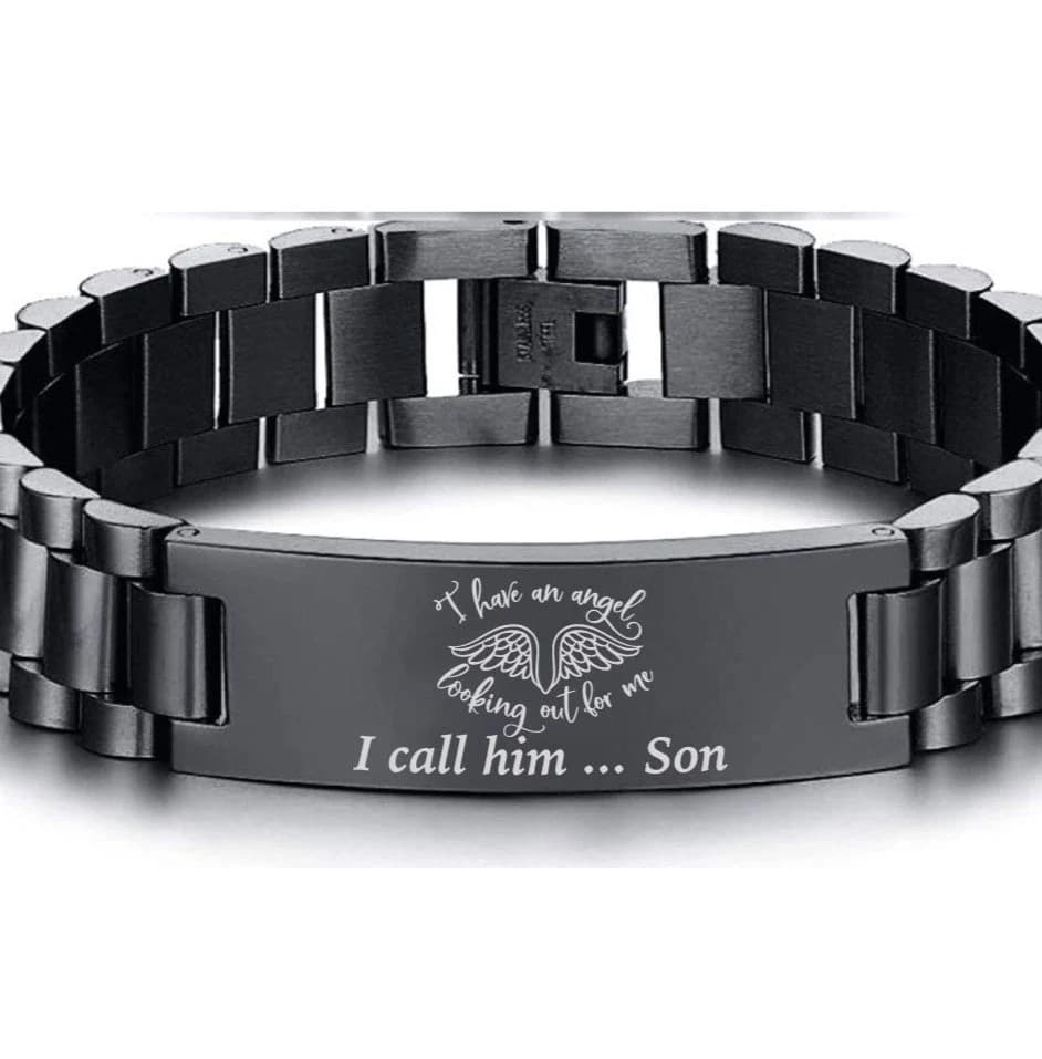 Son Memorial Bracelet I Will Hold You in My Heart Remembrance Son Jewelry Son Memorial I have an angel looking out for me I call him Son