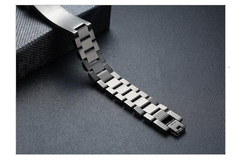 Personalized Engraved Man Bracelet For Son Graduation All Black Stainless Steel Custom Jewelry Gift for Boyfriend Christmas Gift Custom Name - image 5