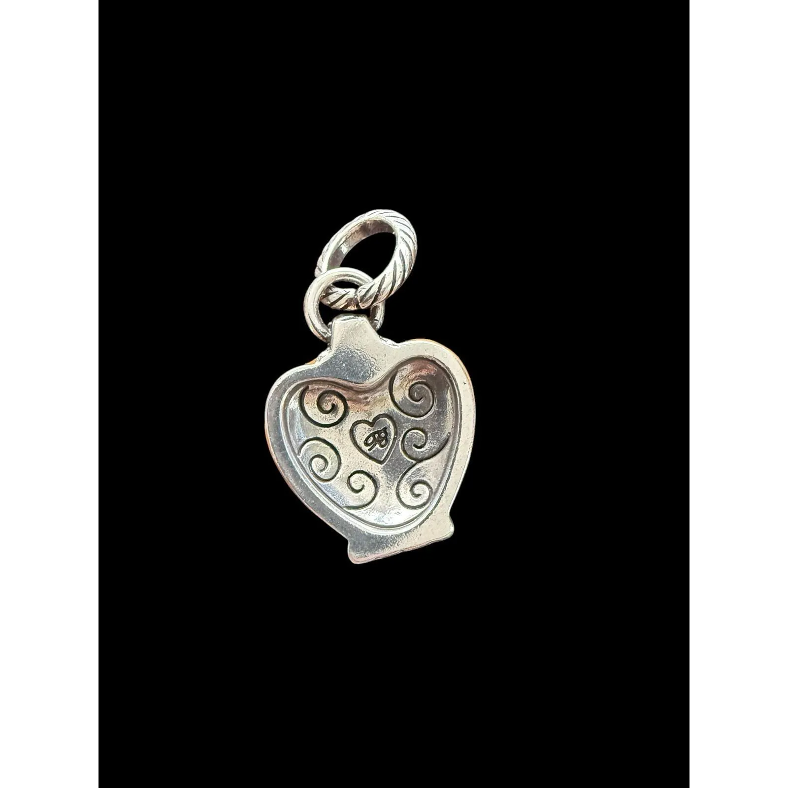 Brighton Halloween Black Cat Pumpkin Enamel Silver Tone Rhinestone Charm Pendant - image 3