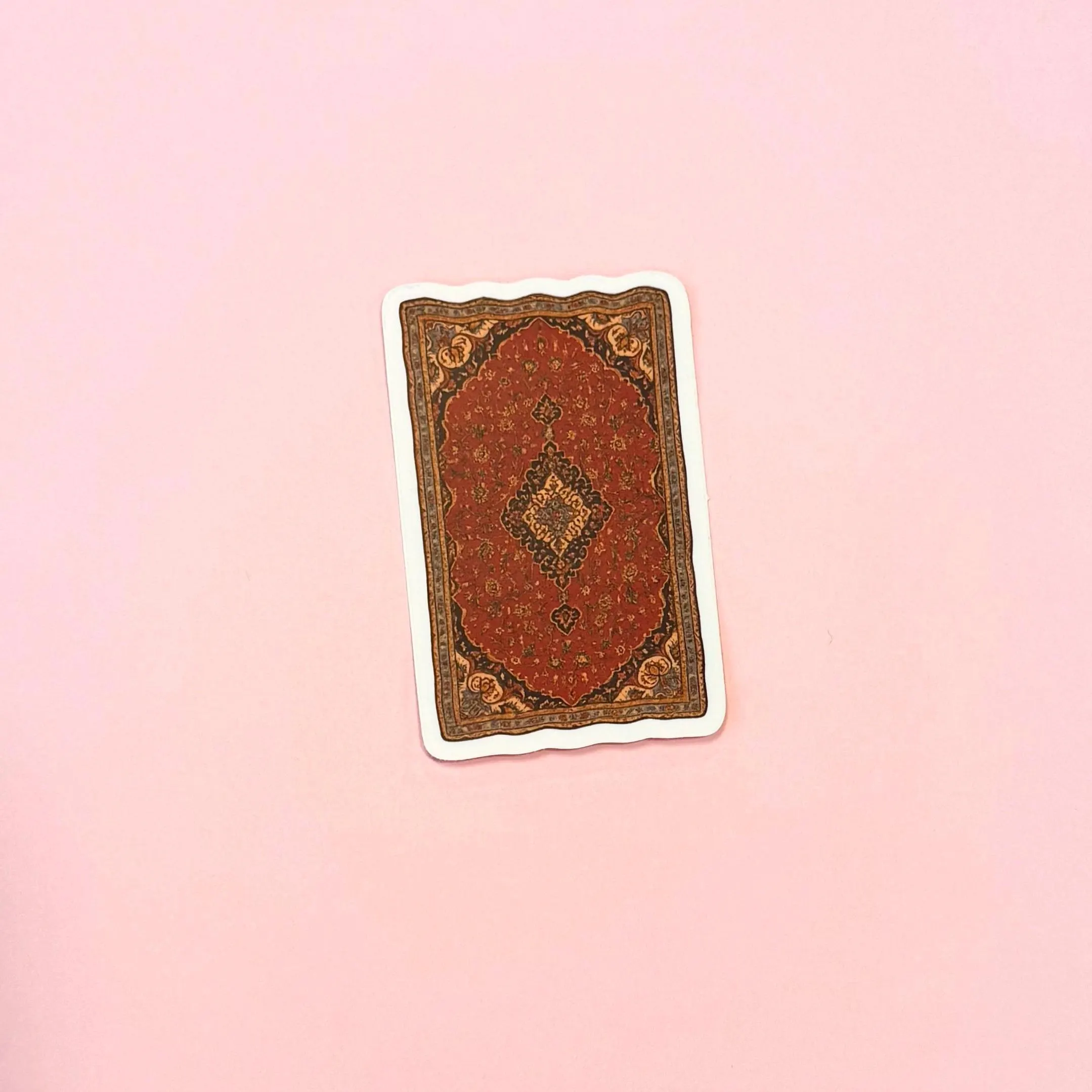 Middle Eastern Rug Sticker: Boho Vintage Decal, Waterproof Laptop/Water Bottle Art