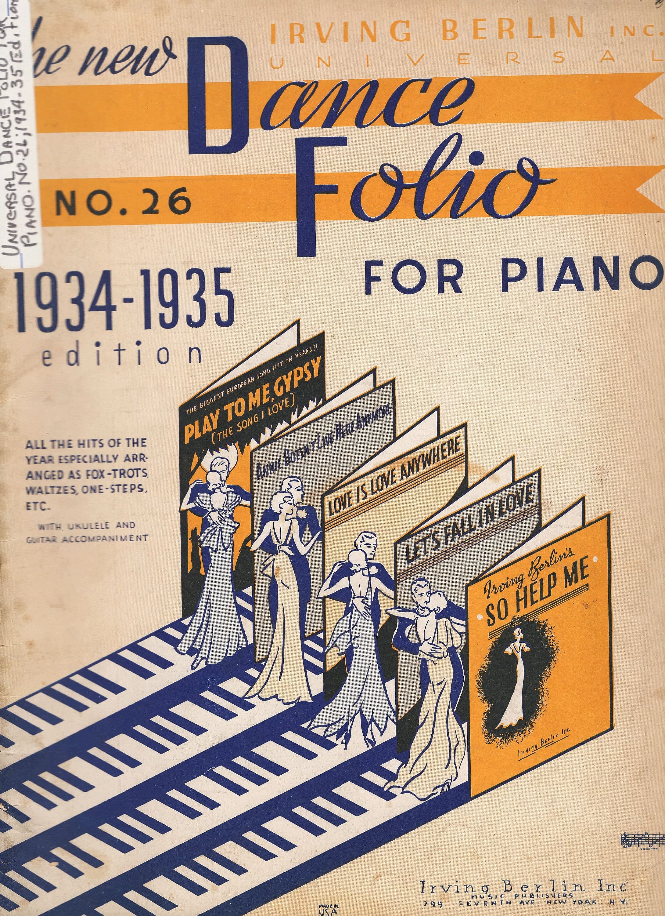 The New Dance Folio for Piano No. 26 1934-1935