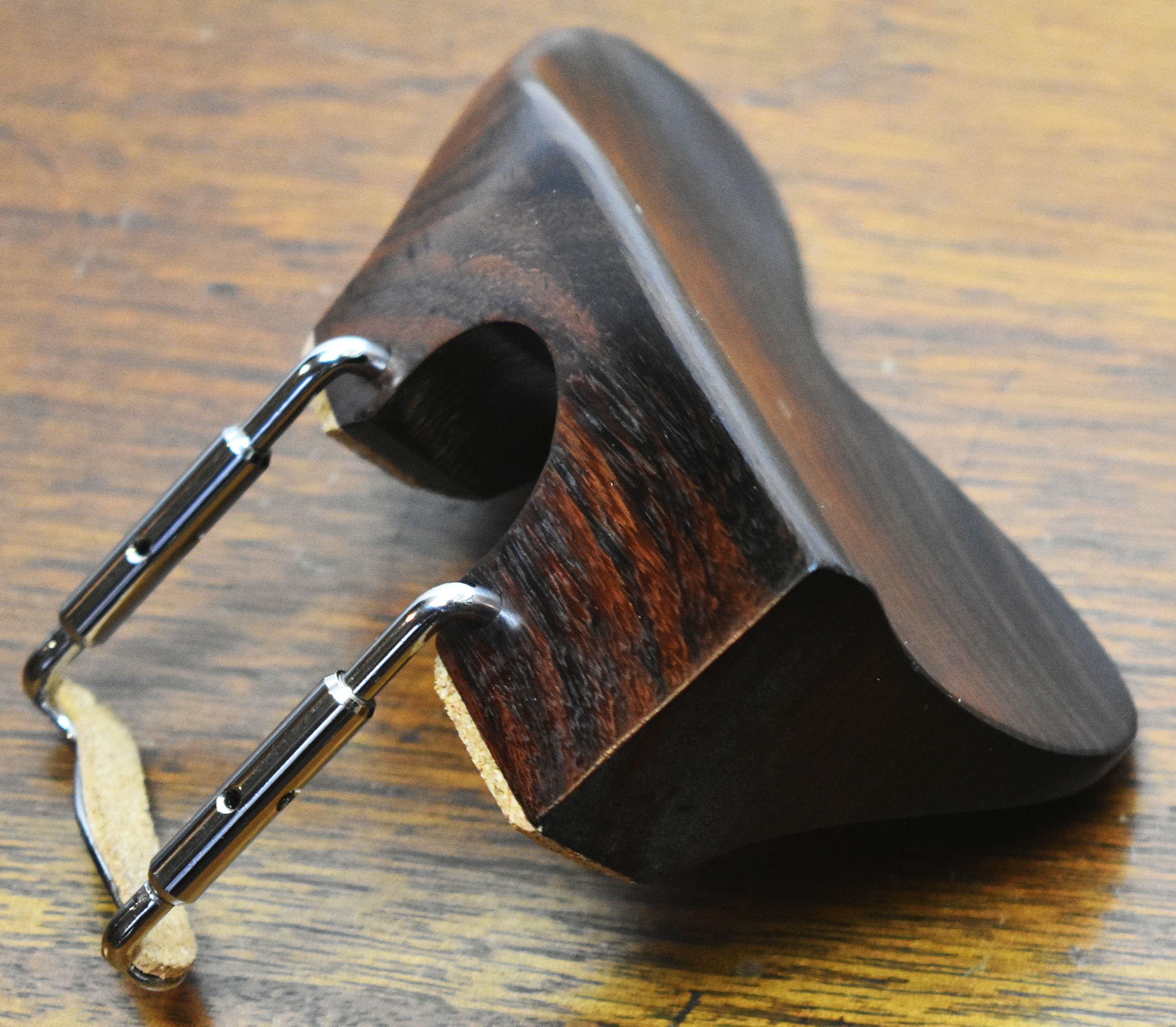 Handmade Extra High (35, 40, or 50 mm) Berber Violin Chinrest in Rosewood by Figaro Importers