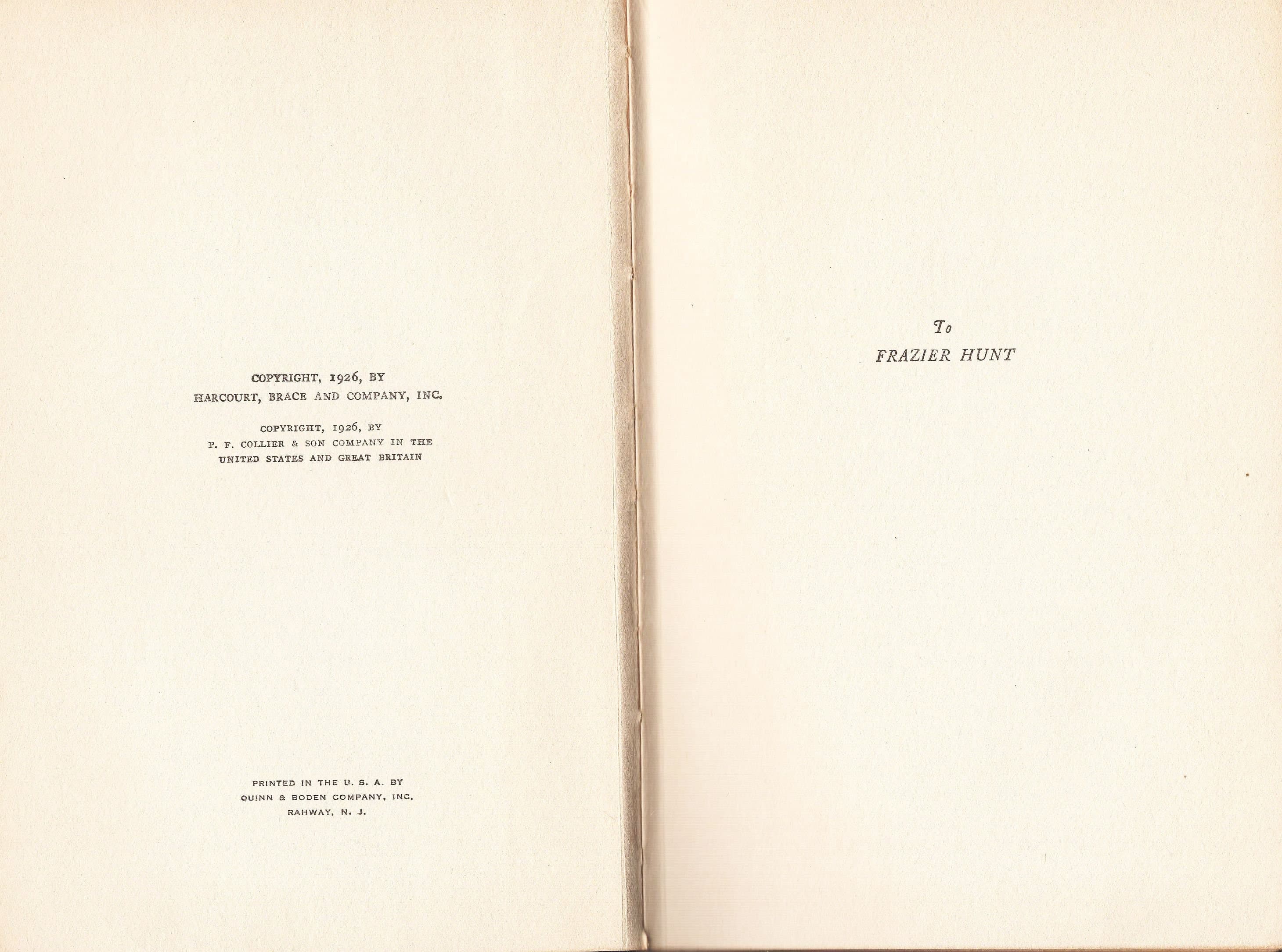 Mantrap by Sinclair Lewis Published by Harcourt, Brace and Company 1926 - image 4