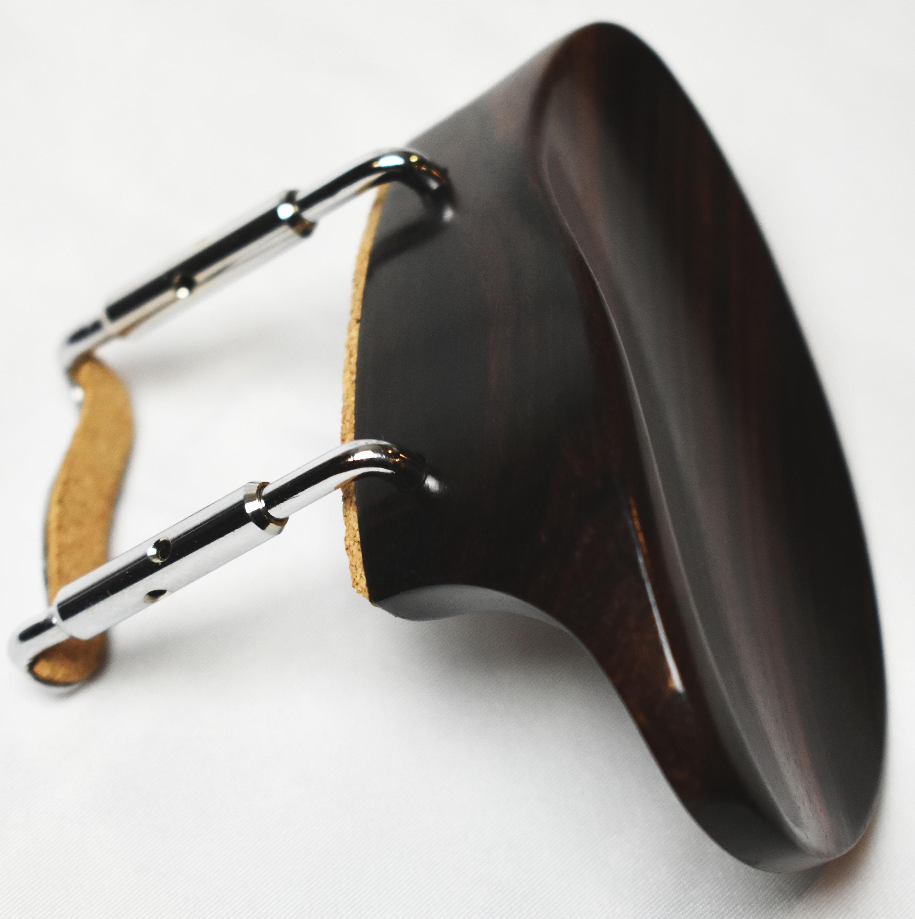 Handmade Houston violin Chinrest in Ceylonese Ebony, Himalayan Boxwood, or Indian Rosewood - image 4