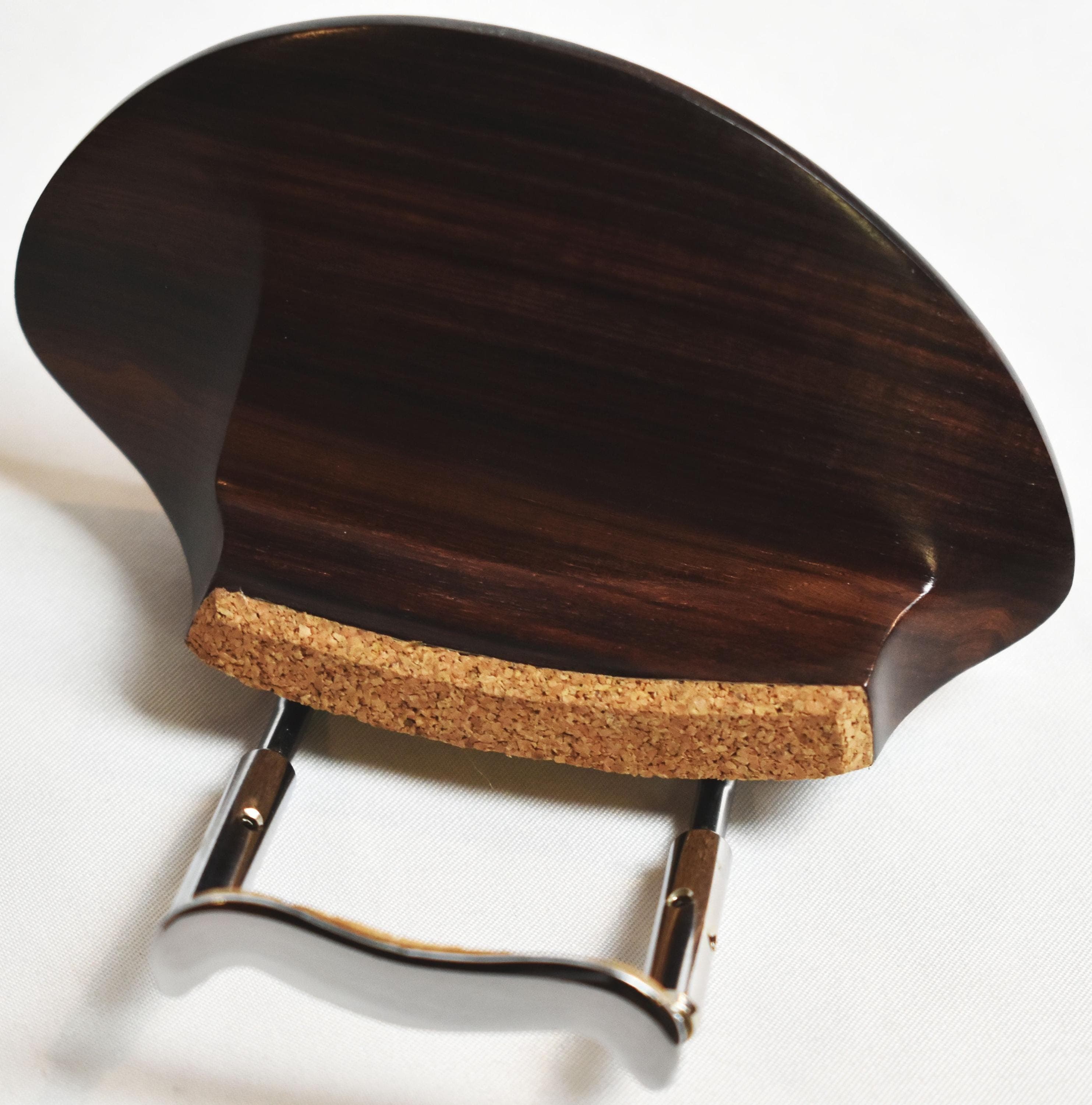 Handmade Houston violin Chinrest in Ceylonese Ebony, Himalayan Boxwood, or Indian Rosewood - image 3