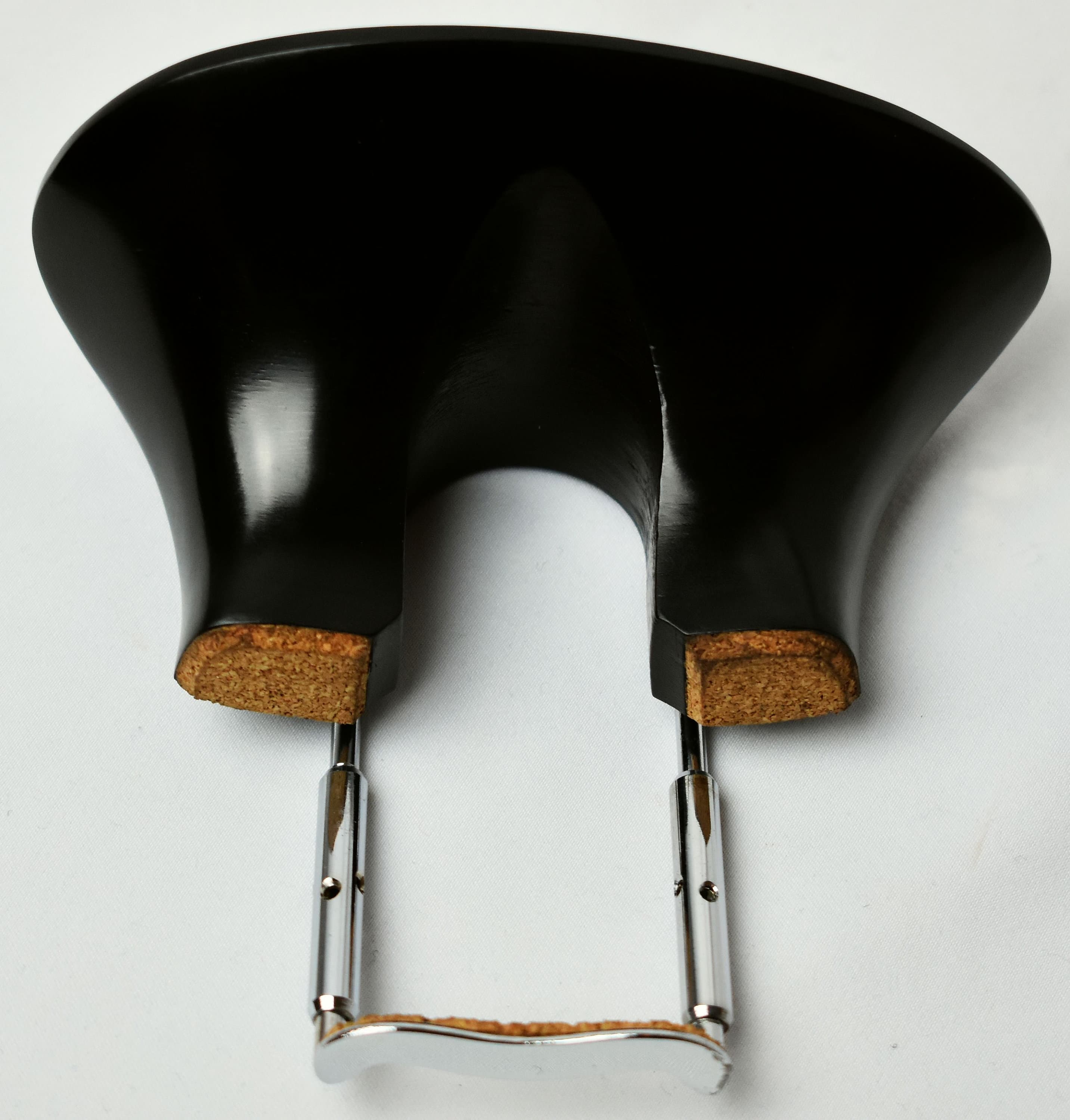 1/2 Size Extra High Chinrest - Flesch Flat Model in Ebony - 44mm - image 4