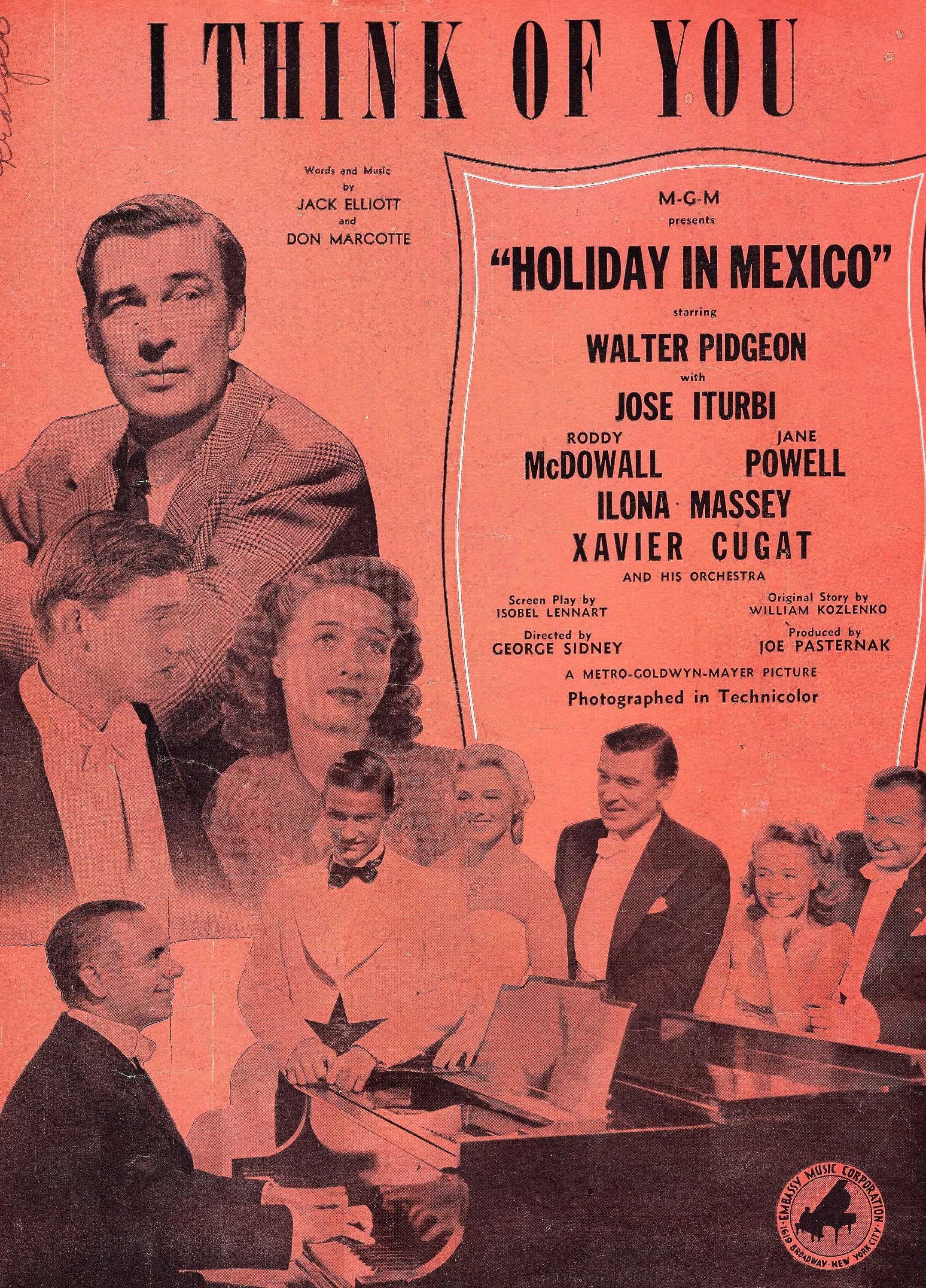 I Think of You by Jack Elliott and Don Marcotte (Sheet Music)