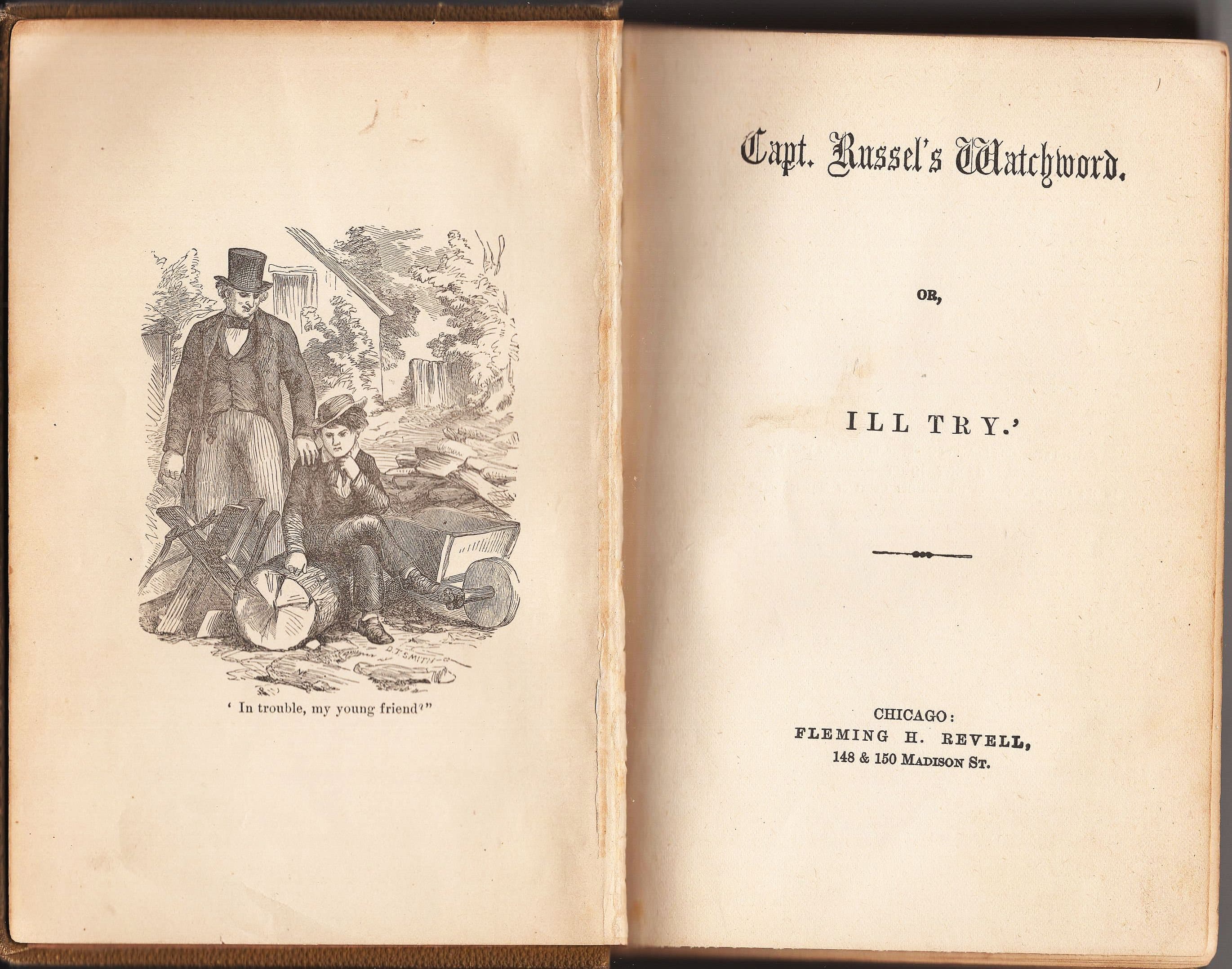 Captain Russel's Watchword or I'll Try published 1858 by Fleming H. Revell 1858