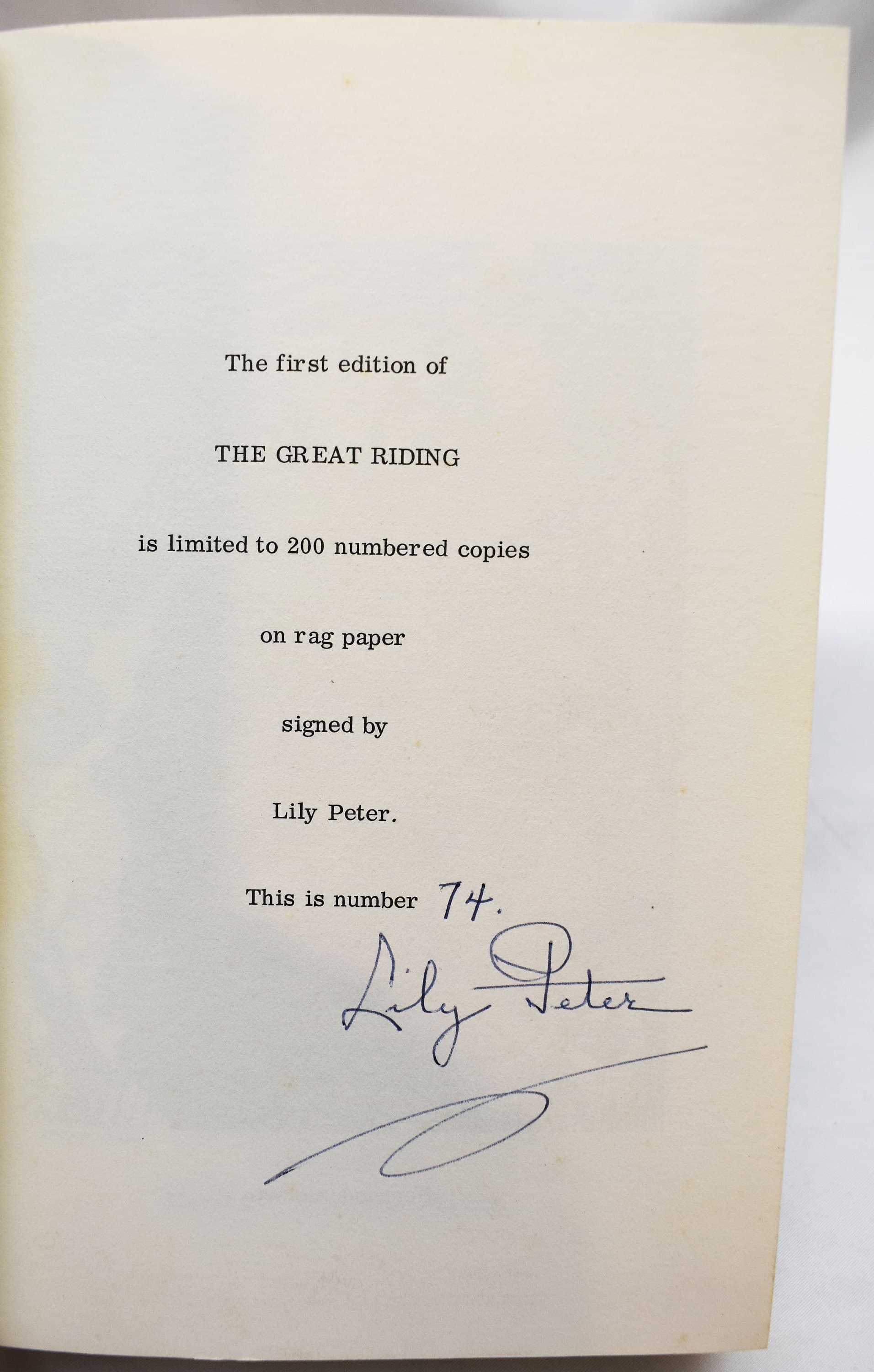 The Great Riding by Lily Peter - Limited first edition #74 of 200 - signed by the author - in slipcase with leather spine - image 5