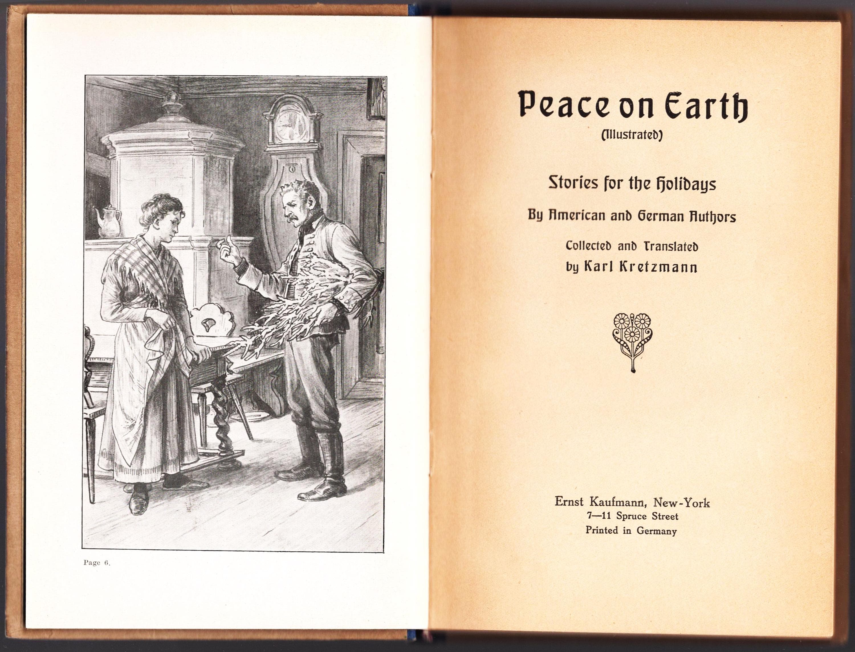 Peace on Earth, Stories for the Holidays by American and German Authors by Karl Kretzmann ca. 1940