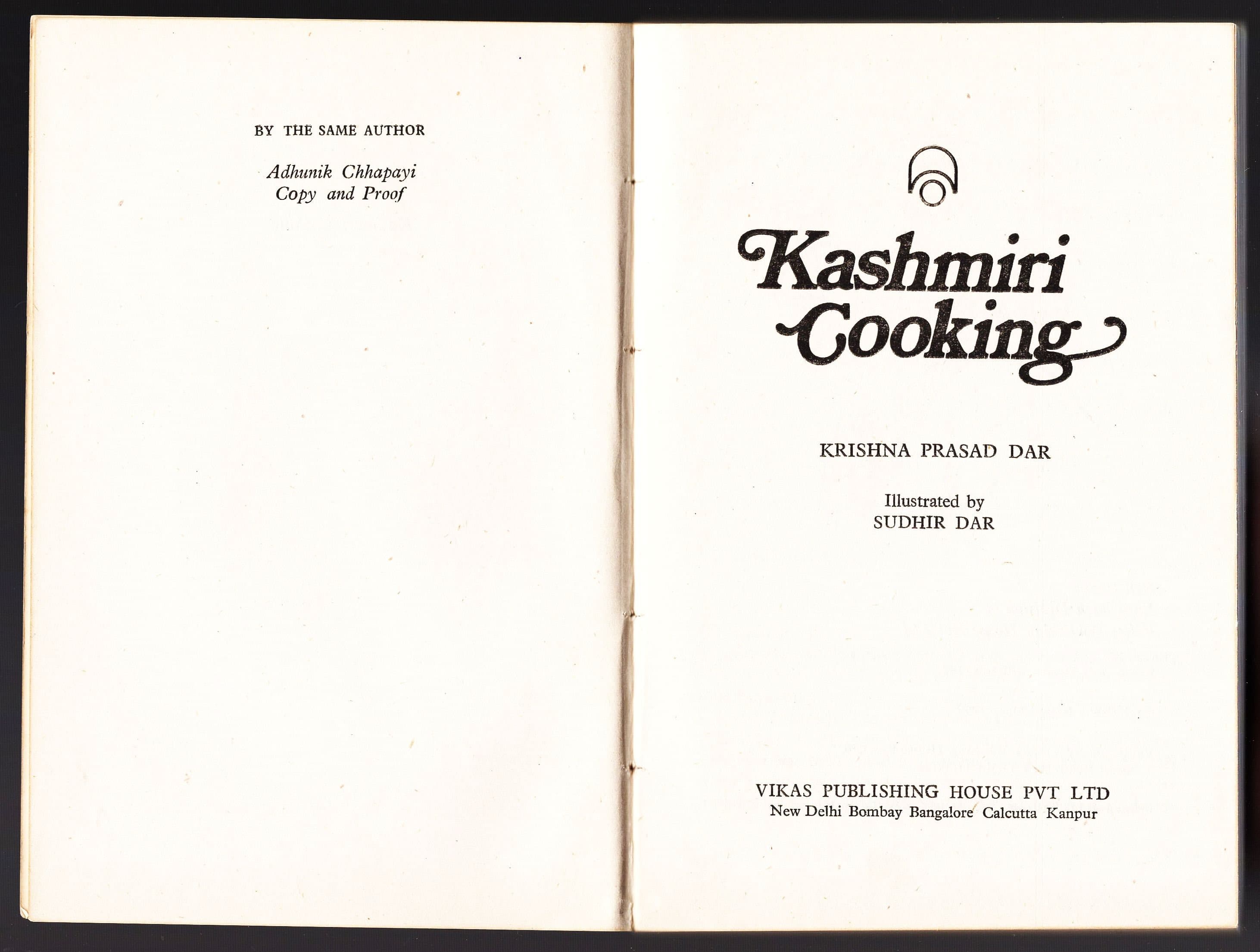 Kashmiri Cooking by Krishna Prasad Dar, First Edition 1977 - paperback - image 4