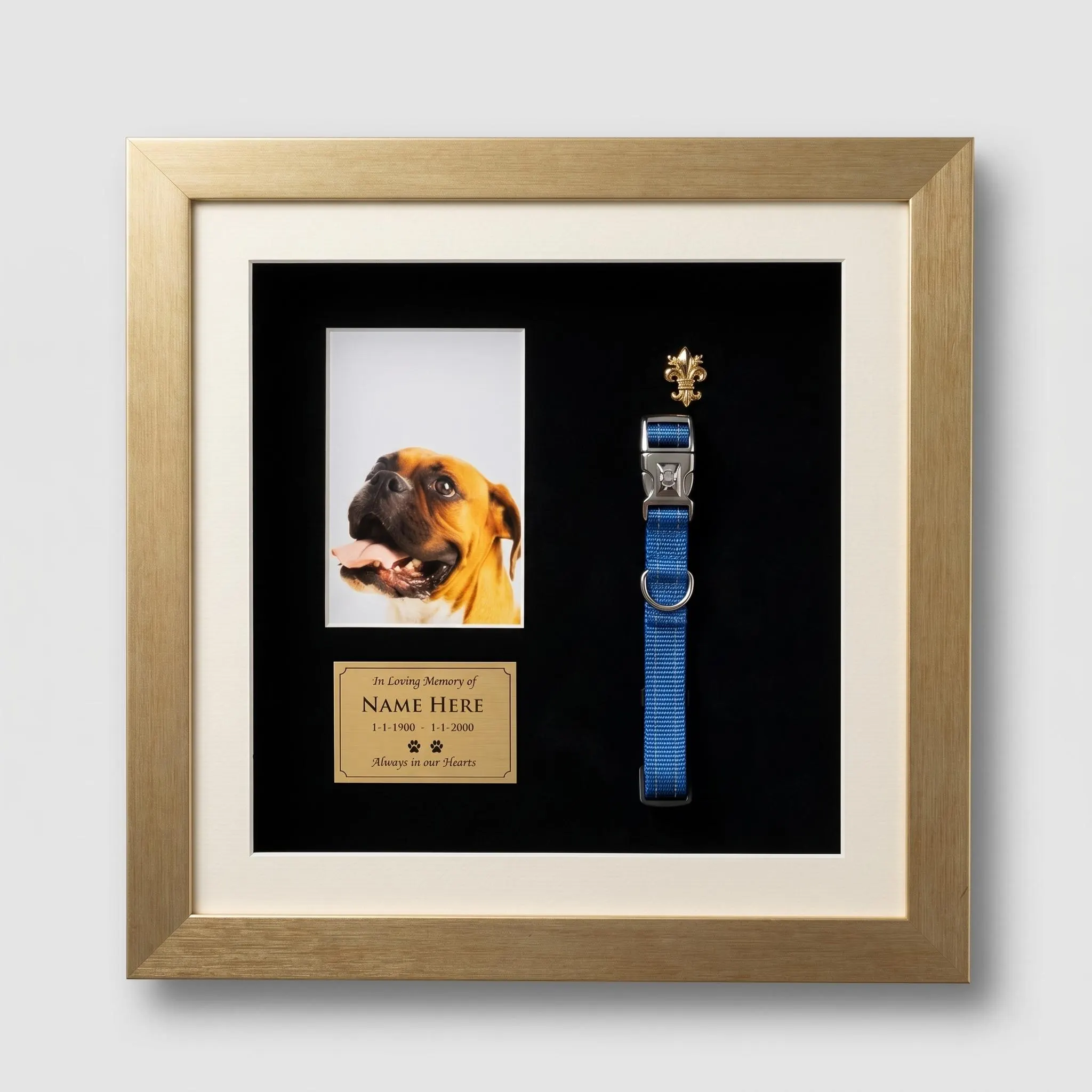 Pet Memorial Shadow Box Frames | 330mm x 330mm | 4x6" Window for Photos | Hook for Keepsakes | Engraved Plaques Available