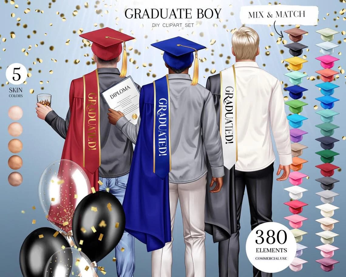 Personalised Heart Shaped Acrylic plaque for Graduation Boy, Custom UV Printed Graduation Gift - image 5
